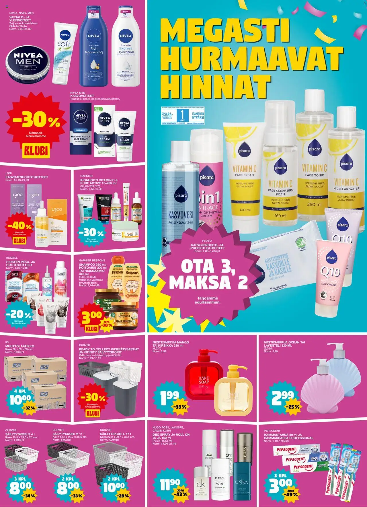  | Sivu: 5 | Tuotteet: Mango, Shampoo, Hiusnaamio, Hammasharja