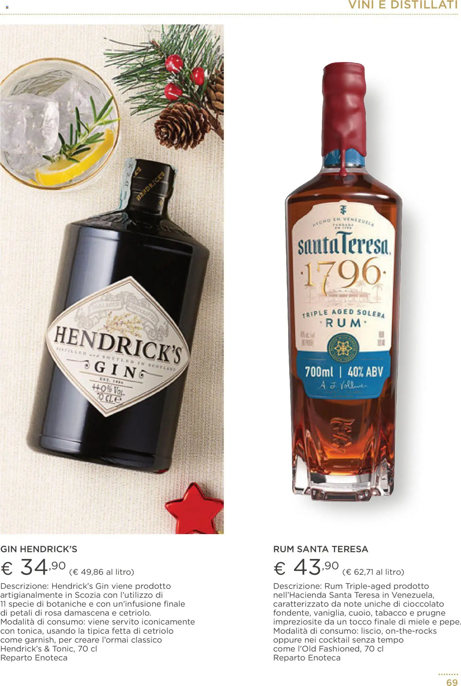 Volantino Esselunga S del 01.12.2025 | Pagina: 69 | Prodotti: Cioccolato, Rum, Enoteca, Miele