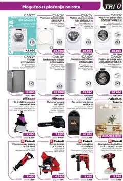Tri O Katalog - pregled Tri O kataloga - važi od 15.10.2025 | Strana: 3 | Proizvode: Akumulatorska bušilica, Mašina za pranje veša, Kombinovani frižider, Candy