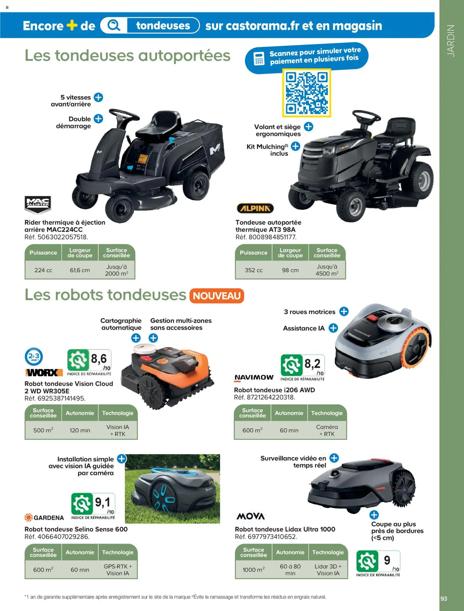 {H1} | Page: 93 | Produits: Vidéo, Robot, Tondeuse, Caméra