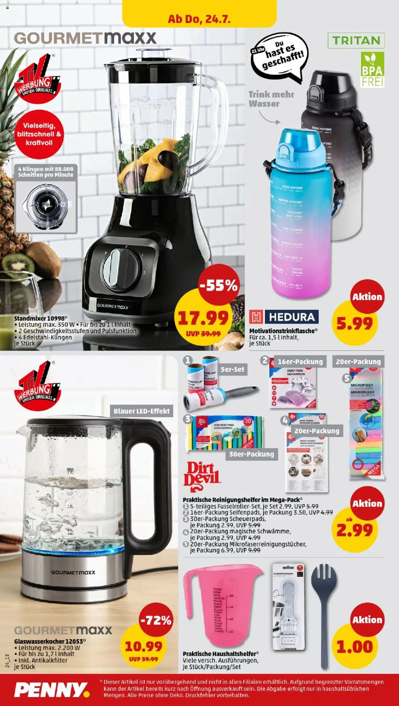 Penny - Thüringen  - gültig ab dem 21.07.2025 | Seite: 24 | Produkte: Wasser, Uhr