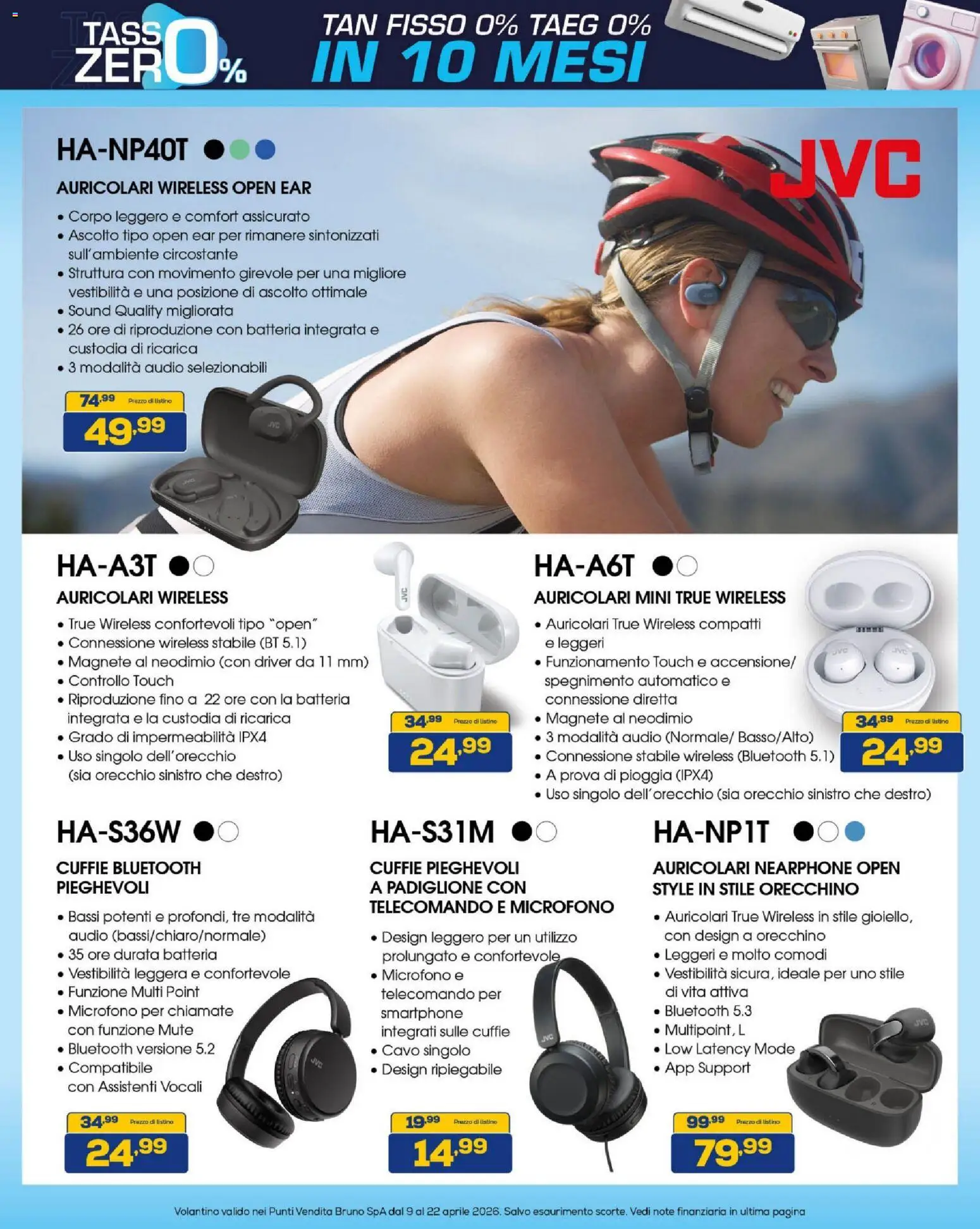 Volantino BRUNO del 09.04.2026 | Pagina: 34 | Prodotti: Auricolari, Smartphone, Audio, Cuffie