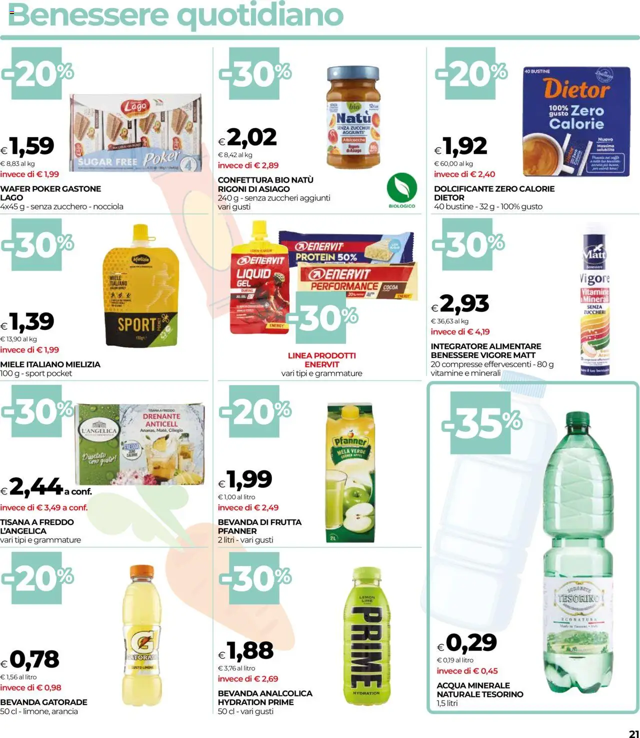 Volantino COOP del 14.08.2025 | Pagina: 21 | Prodotti: Dolcificante, Limone, Lime, Albicocche