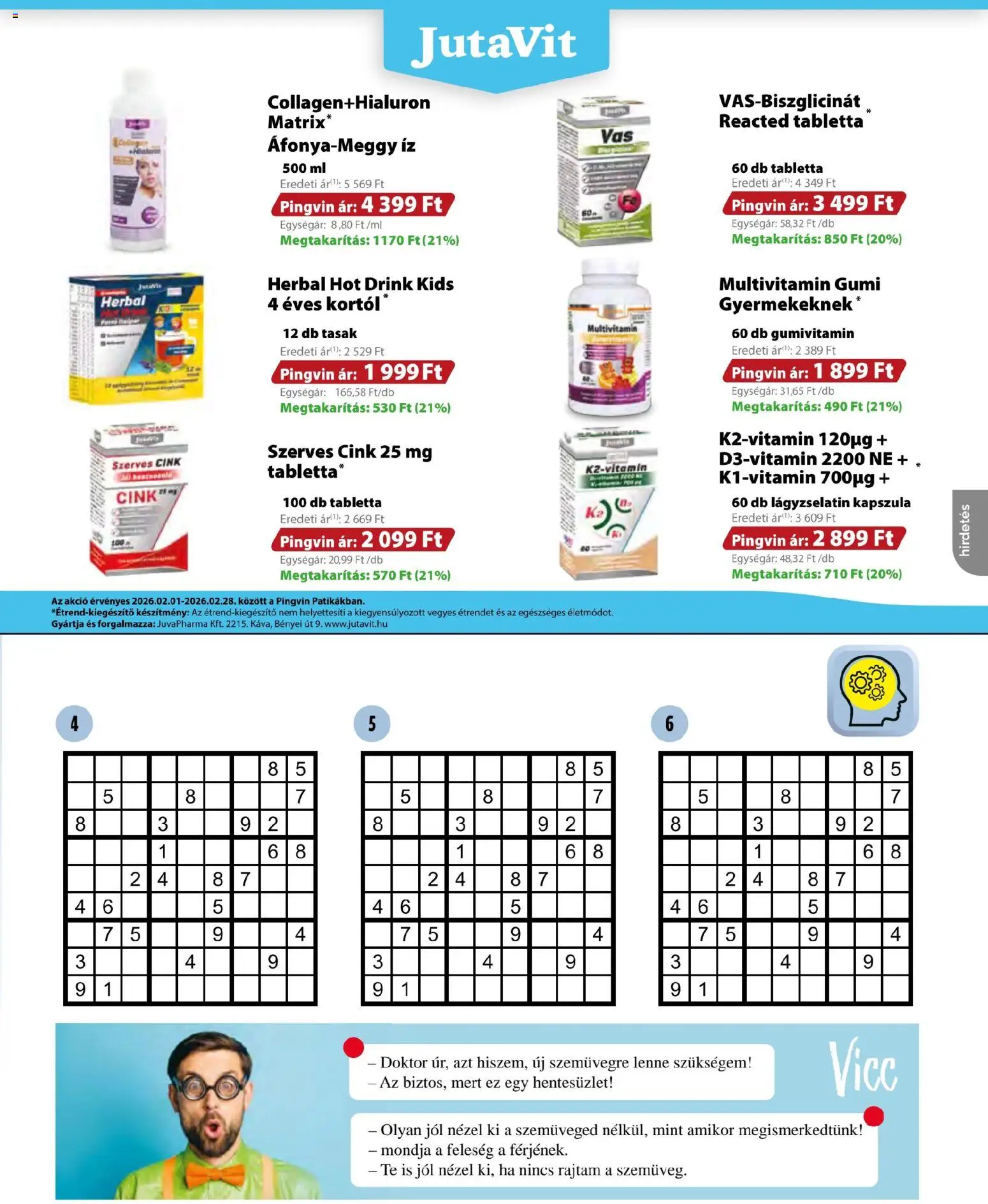 Pingvin Patika akciós ujság - amely érvényes a következő dátumtól: 01.02.2026 | Oldal: 5 | Termékek: Multivitamin