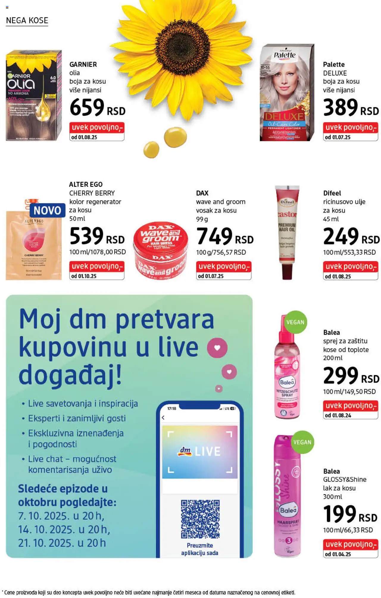 DM Drogerie katalog - važi od 01.10.2025 | Strana: 16 | Proizvode: Garnier, Ulje za kosu, Lak za kosu, Ulje