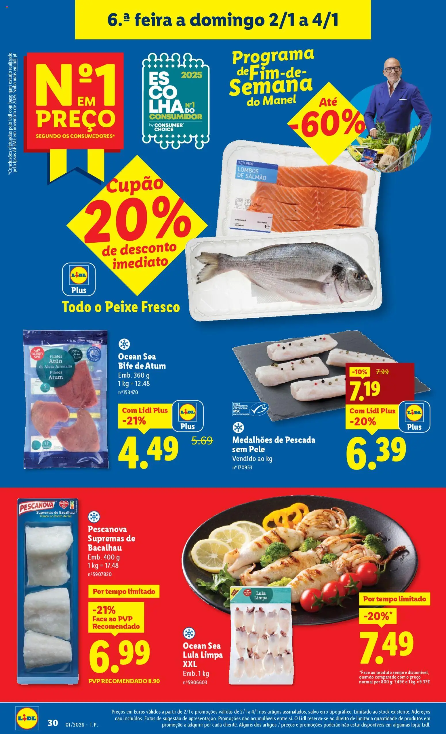 Lidl folheto │ válido de 29.12.2025 | Página: 30 | Produtos: Atum, Bacalhau, Pescada, Base