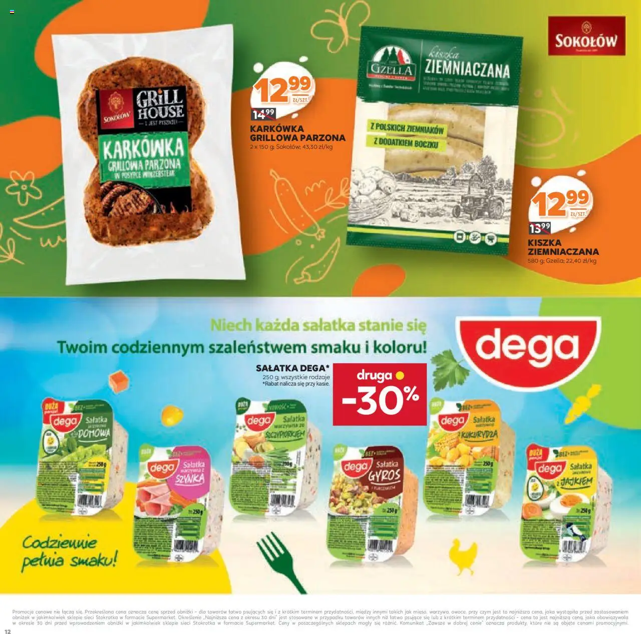 Stokrotka Gazetka - Katalog Kulinarny od 12.06.2025 | Strona: 12 | Produkty: Karkówka, Grill, Szynka, Sałatka