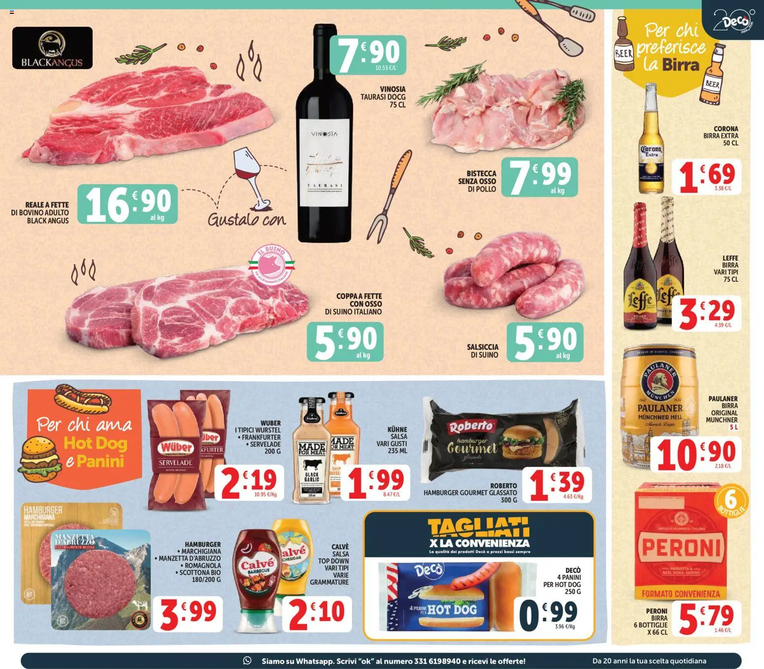 Volantino Decò del 27.03.2026 | Pagina: 11 | Prodotti: Birra, Barbecue, Salsiccia, Hamburger