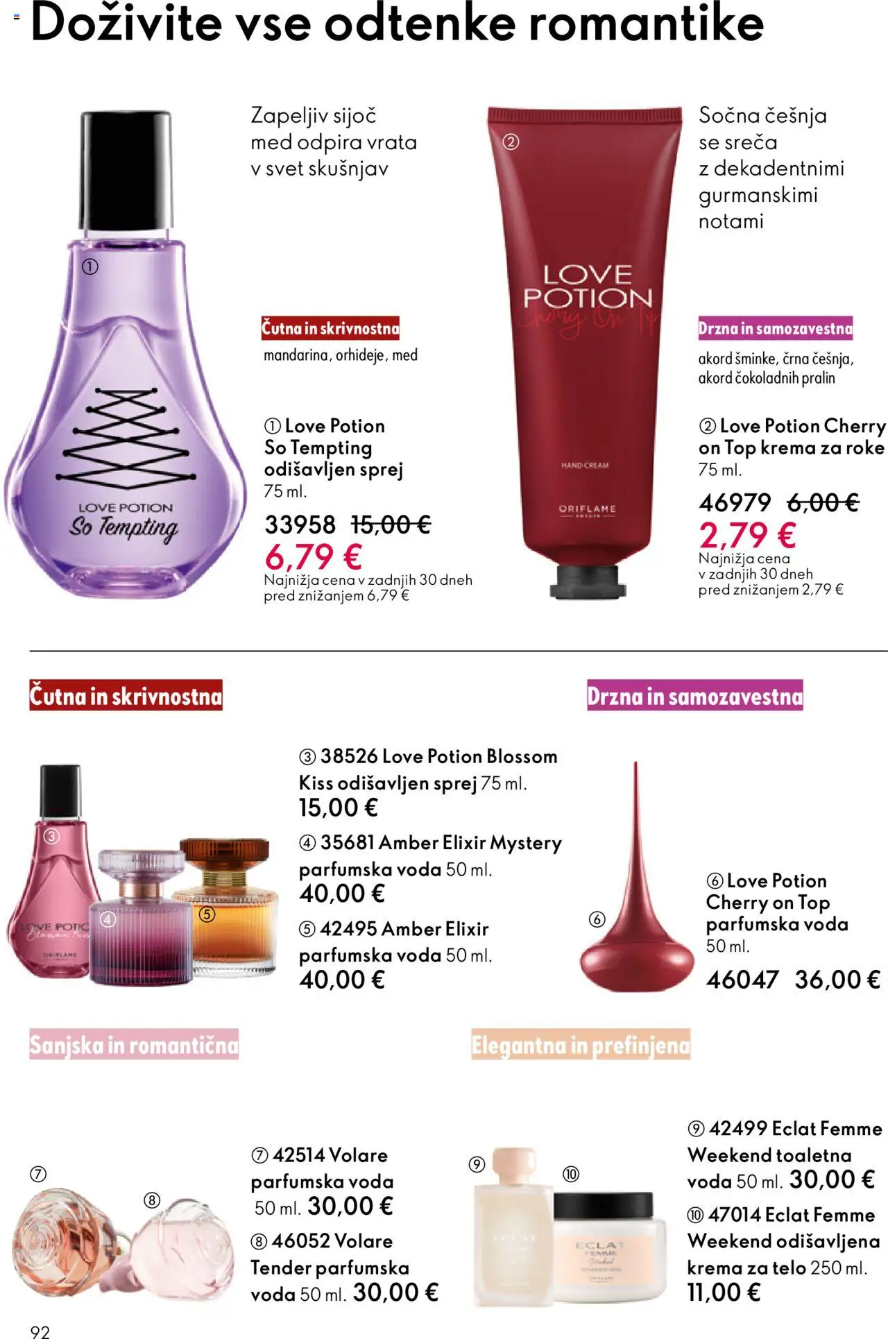 Novi Oriflame katalog ponudbe – veljaven od 14.09.2025 | Stran: 92 | Izdelki: Krema, Krema za roke, Voda, Parfumska voda