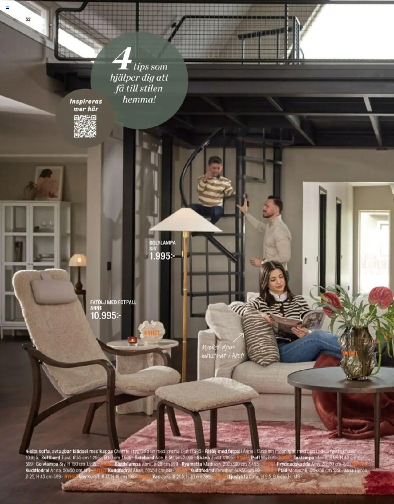 Mio reklamblad aktuell från 01.09.2025 | Sida: 52 | Produkter: Prydnadskudde, Pläd, Fåtölj, Skänk