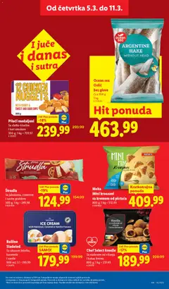 Štrudla, Sa jabukama, cimetom i suvim grožđem, 500 g - pregled Lidl kataloga - važi od 05.03.2026 | Strana: 25 | Proizvode: Sladoled, Štrudla, Krema, Knedle