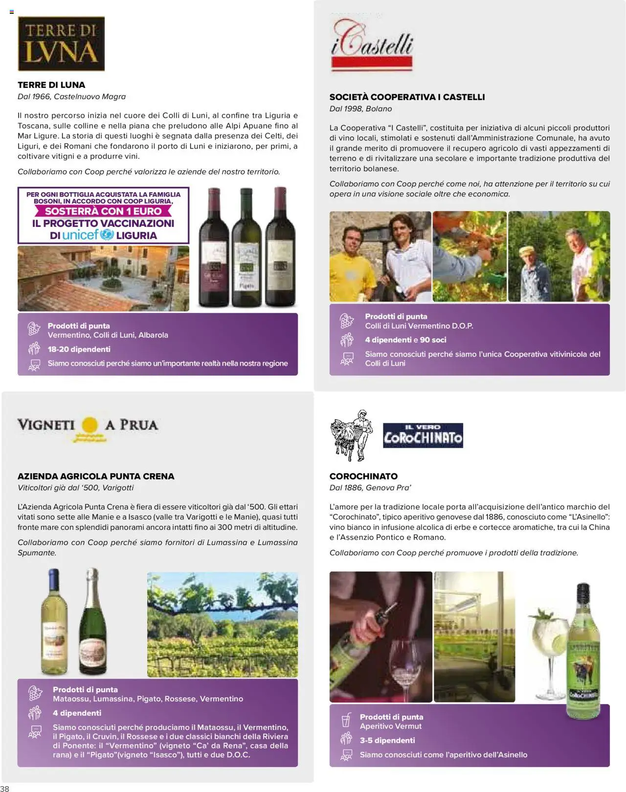 Volantino COOP del 09.10.2025 | Pagina: 38 | Prodotti: Vino, Infusione, Bottiglia, Vino bianco