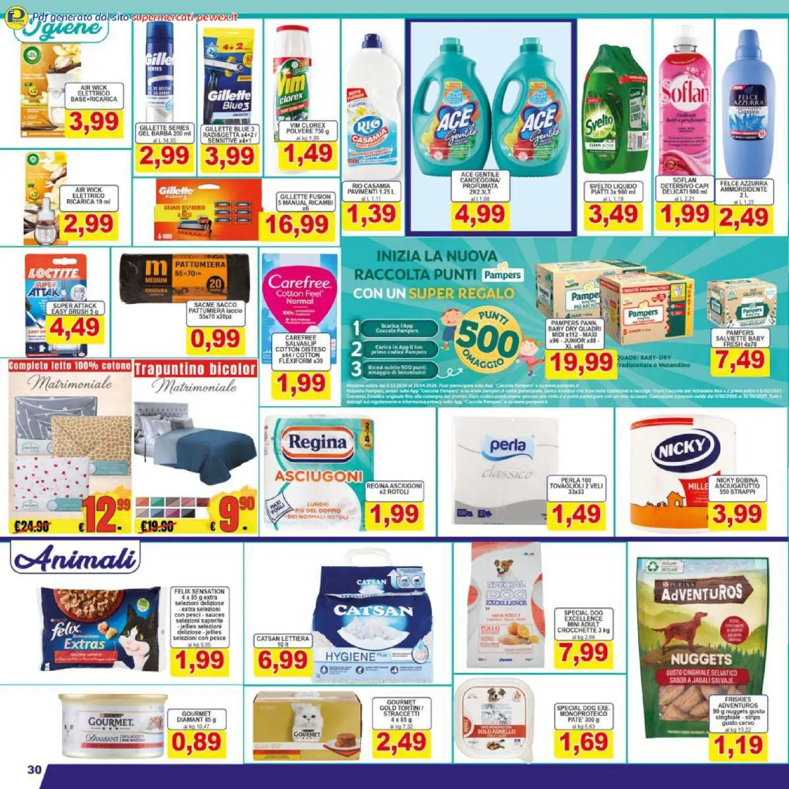 Volantino Pewex del 17.03.2026 | Pagina: 30 | Prodotti: Pesce, Nuggets, Pattumiera, Agnello