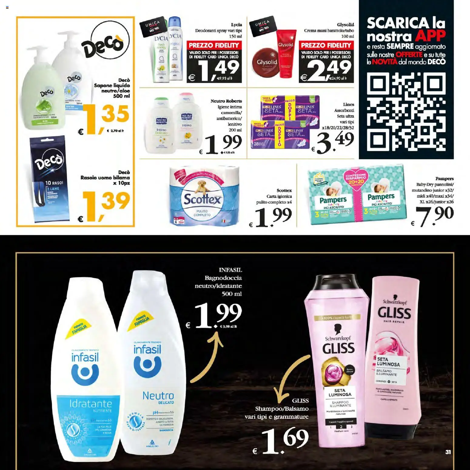 Volantino Decò del 05.01.2026 | Pagina: 31 | Prodotti: Illuminante, Balsamo, Crema, Carta igienica