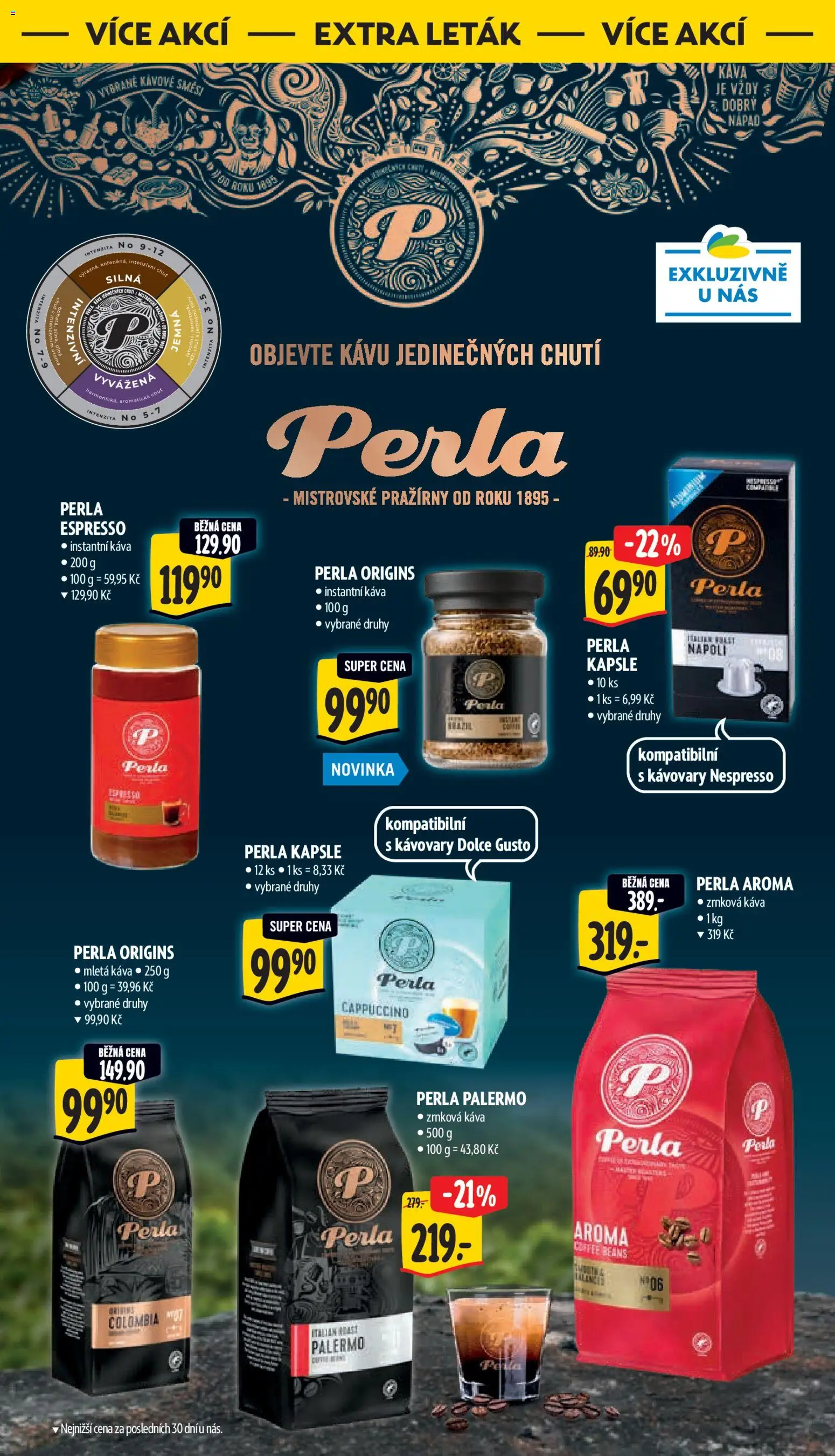 Albert leták - Supermarket od 29.10.2025 | Strana: 43 | Produkty: Dolce Gusto, Perla, Cappuccino, Mletá káva