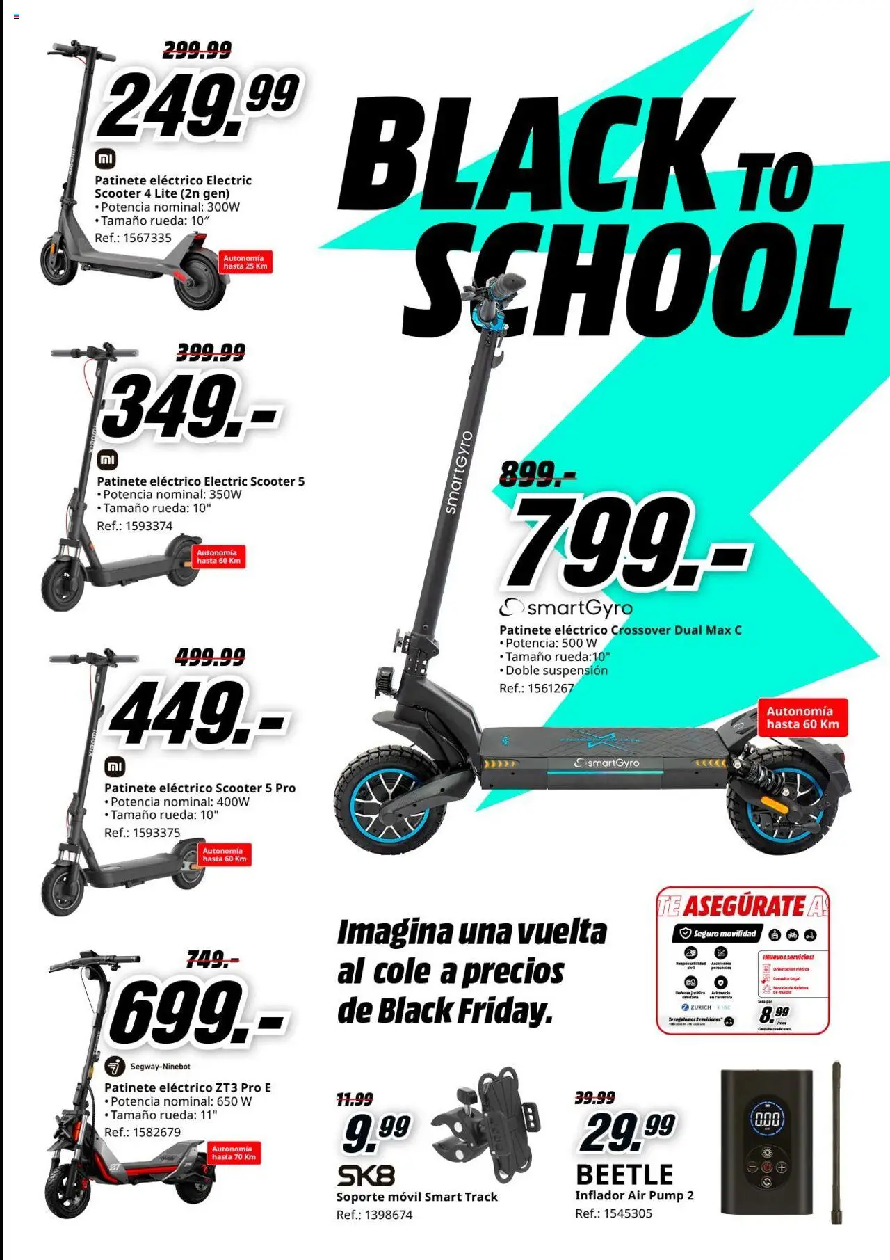 Media Markt folleto │ válido desde el 14.08.2025 | Página: 25 | Productos: Patinete, Té, Inflador, Ελιές