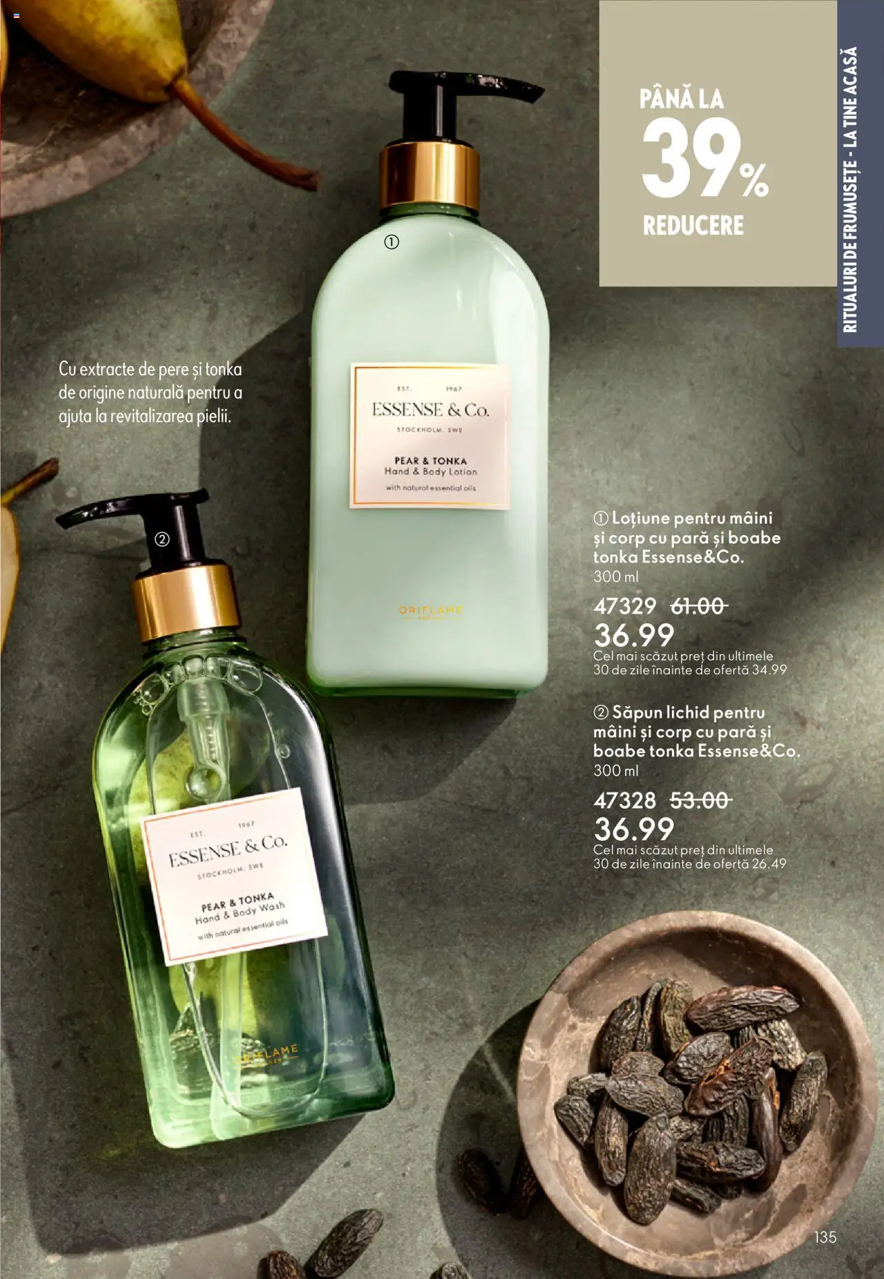 Oriflame catalog 13 2025 – valabil de la 10.09.2025 | Pagină: 135 | Produse: Pară, Body, Săpun, Săpun lichid