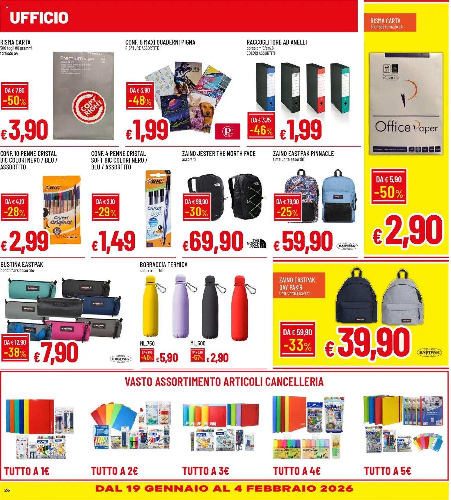 Volantino Galassia del 15.01.2026 | Pagina: 26 | Prodotti: Zaino, The, Penne, Borraccia
