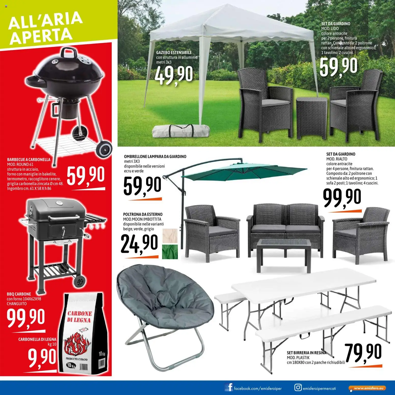Volantino Emisfero del 09.04.2026 | Pagina: 27 | Prodotti: Gazebo, Set birreria, Sofá, Poltrona