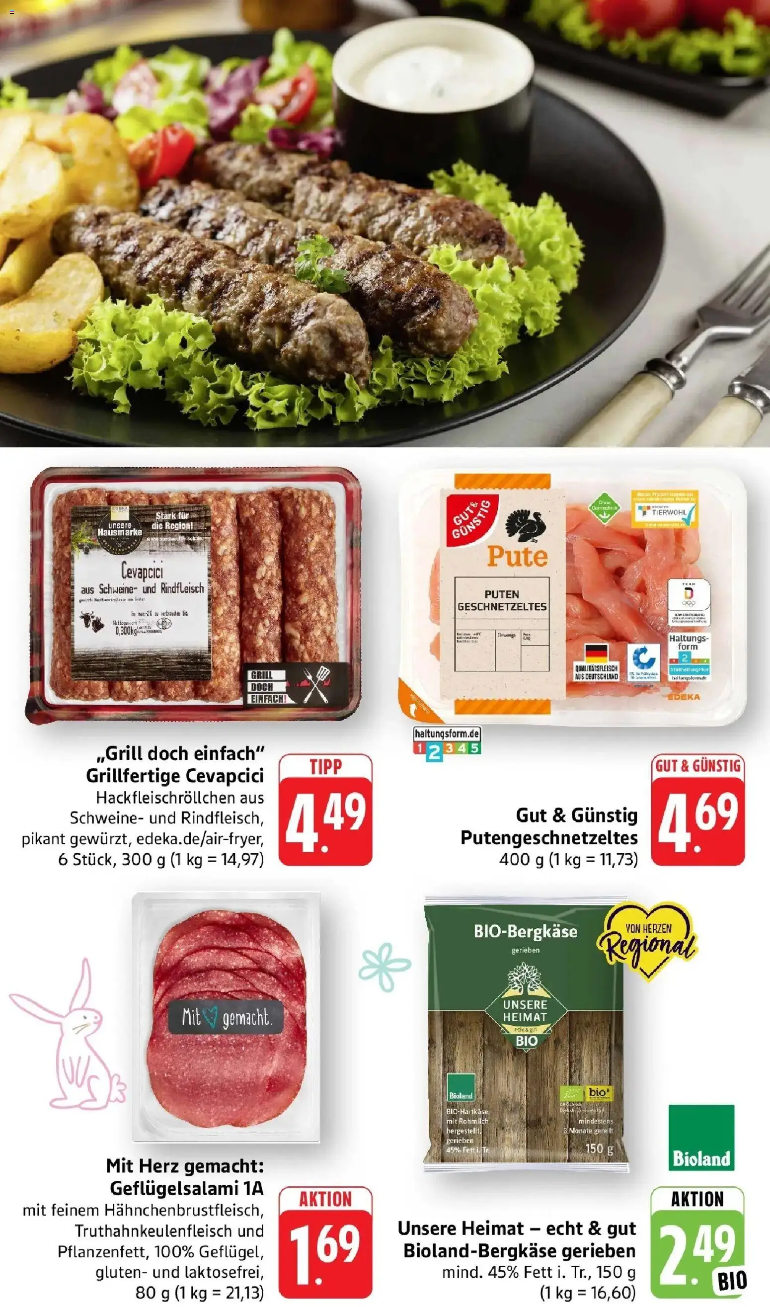 Edeka prospekt Gengenbach	 – gültig ab 22.03.2026 | Seite: 3 | Produkte: Pute, Cevapcici, Salami, Rindfleisch