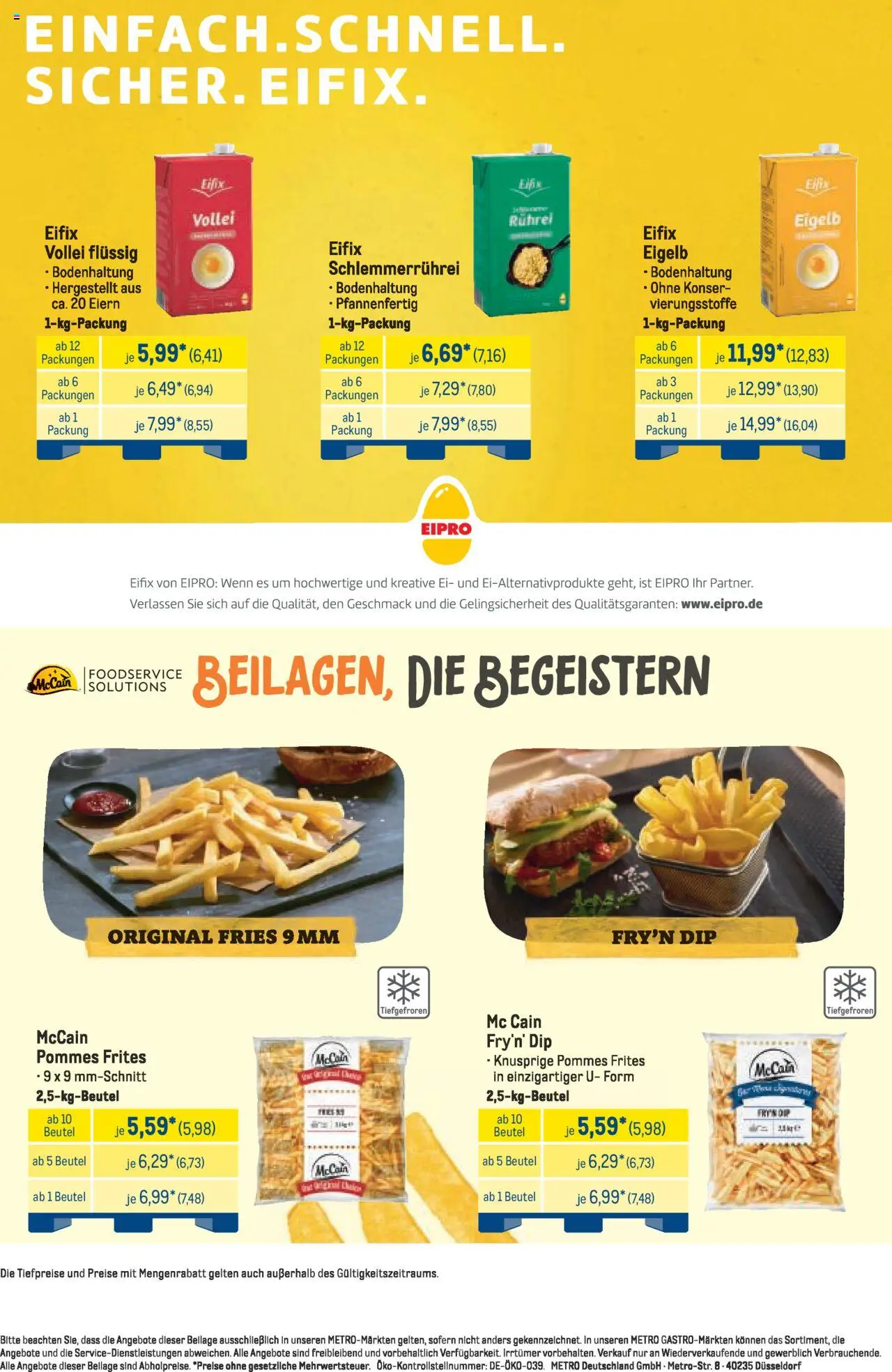 Metro Starke Marken Profi - gültig ab dem 01.09.2025 | Seite: 7 | Produkte: Pommes, McCain, Pommes frites