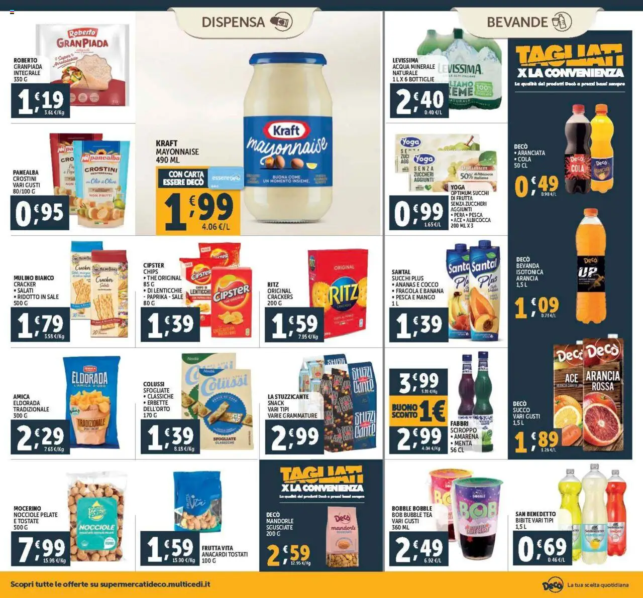 Volantino Decò del 08.08.2025 | Pagina: 16 | Prodotti: Lenticchie, Pesca, Crackers, Menta