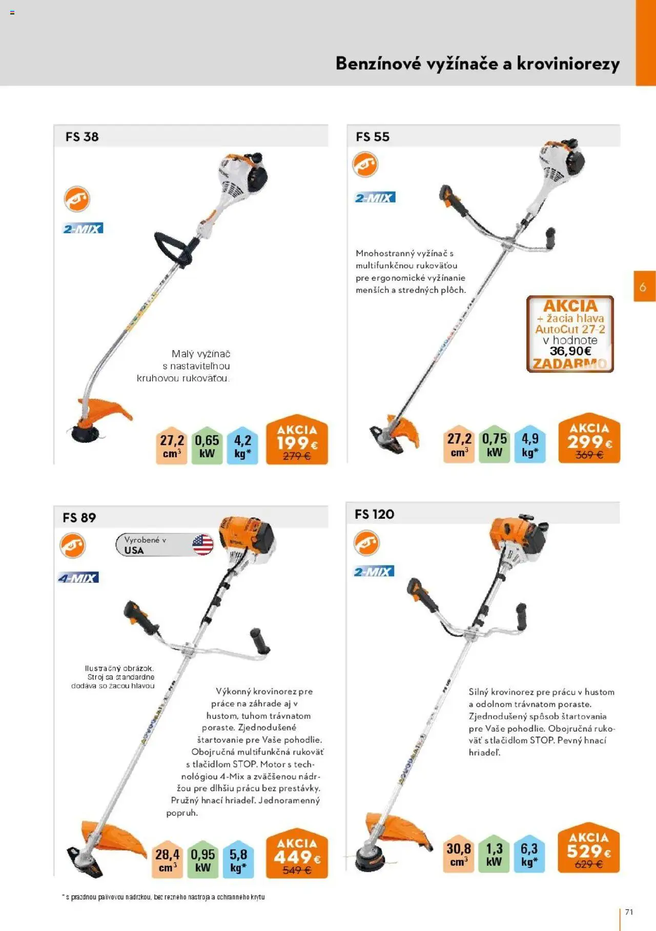 Nové STIHL akcie – leták je platný od 01.04.2025 | Strana: 71 | Produkty: Krovinorez, Vyžínače
