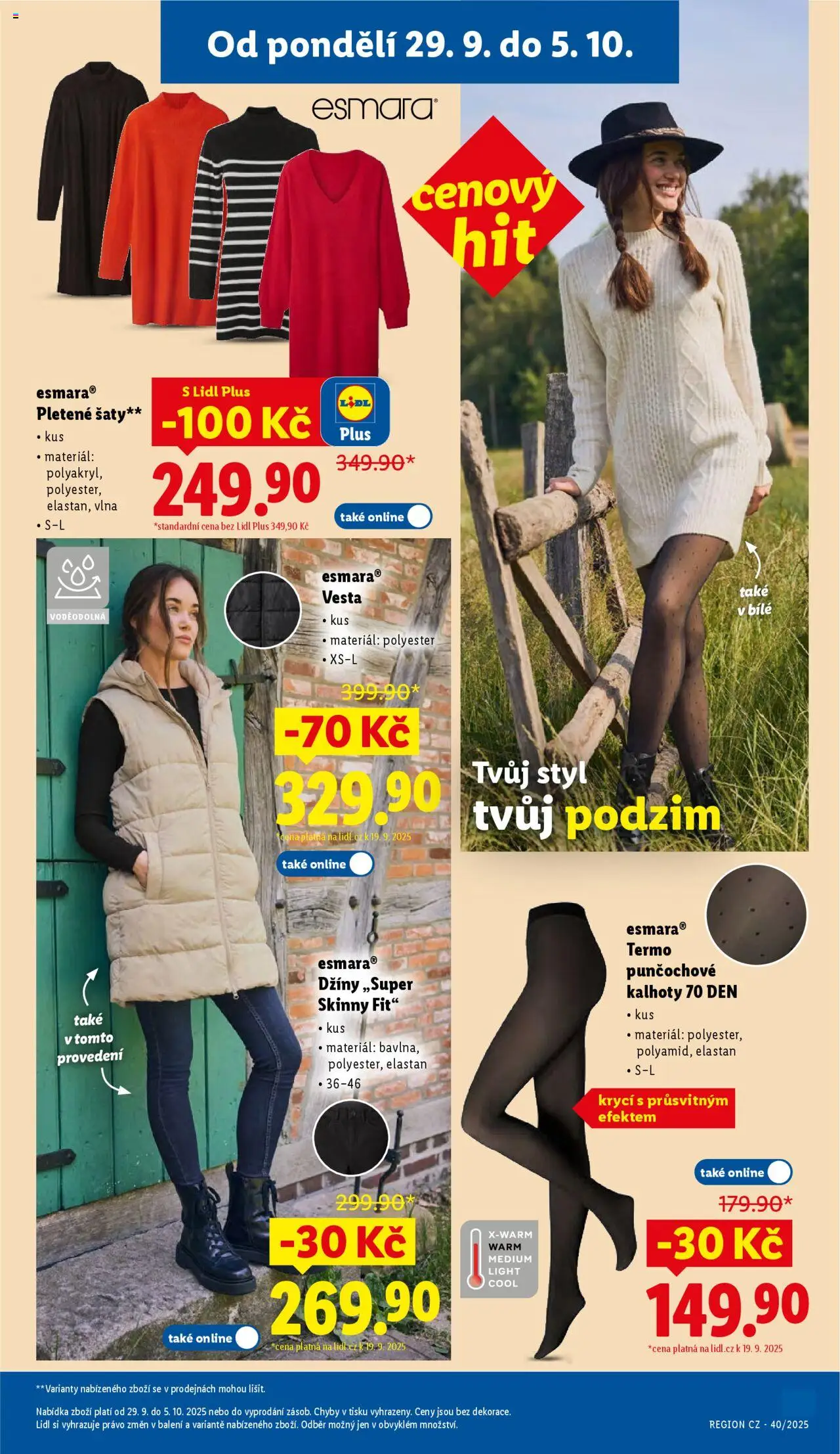 Lidl leták - Spotřební zboží od 29.09.2025 | Strana: 13 | Produkty: Šaty, Vesta, Kalhoty, Džíny