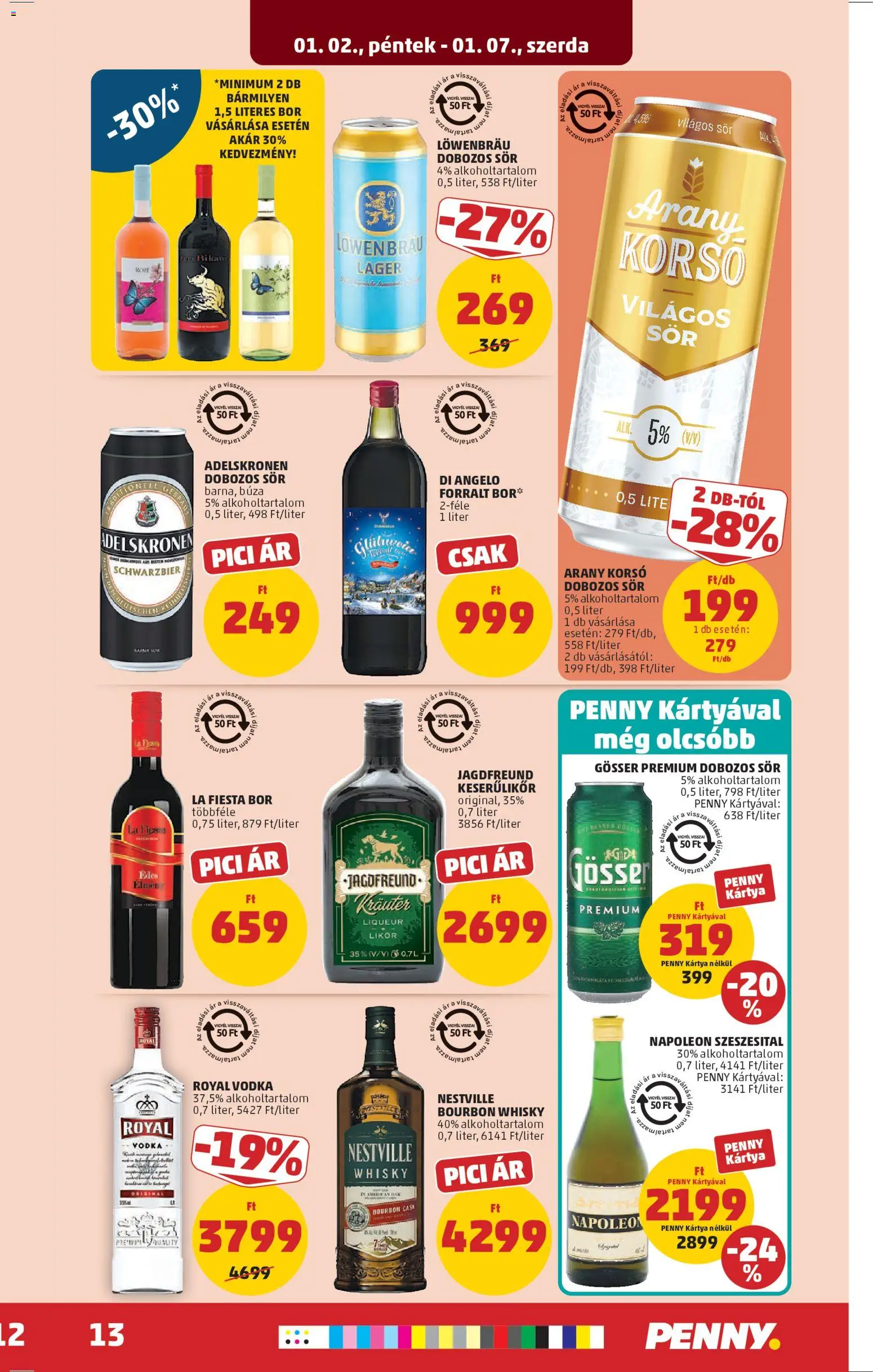 PENNY akciós ujság - amely érvényes a következő dátumtól: 02.01.2026 | Oldal: 17 | Termékek: Gösser, Sör, Bourbon whisky, Vodka