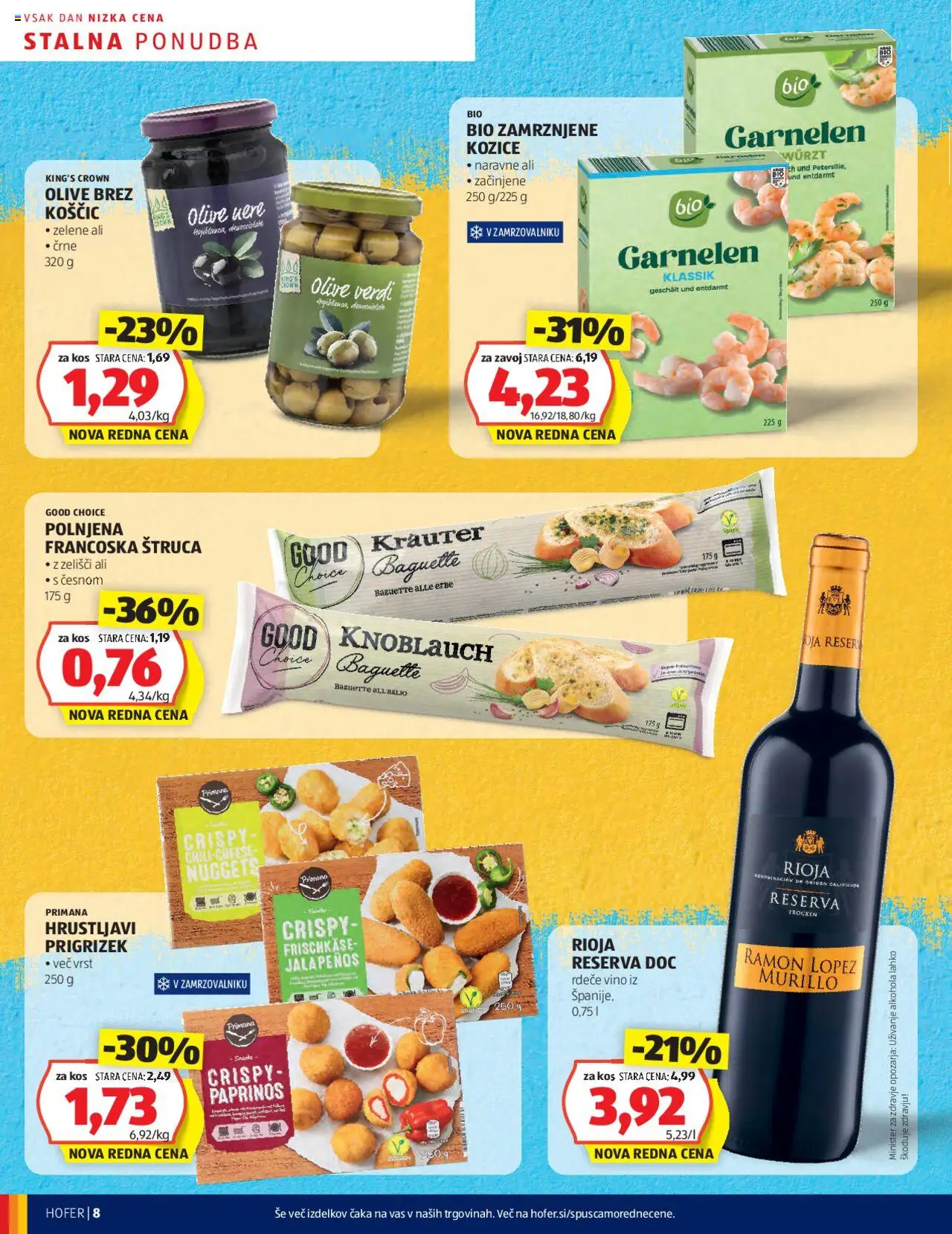 Novi Hofer katalog ponudbe – veljaven od 16.10.2025 | Stran: 8 | Izdelki: Paprika, Kozice, Kos, Olive