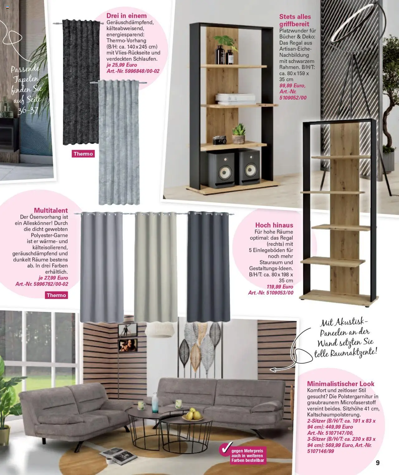 Poco Wohnwelt Herbst 2025 – gültig ab 01.09.2025 | Seite: 9 | Produkte: Regal