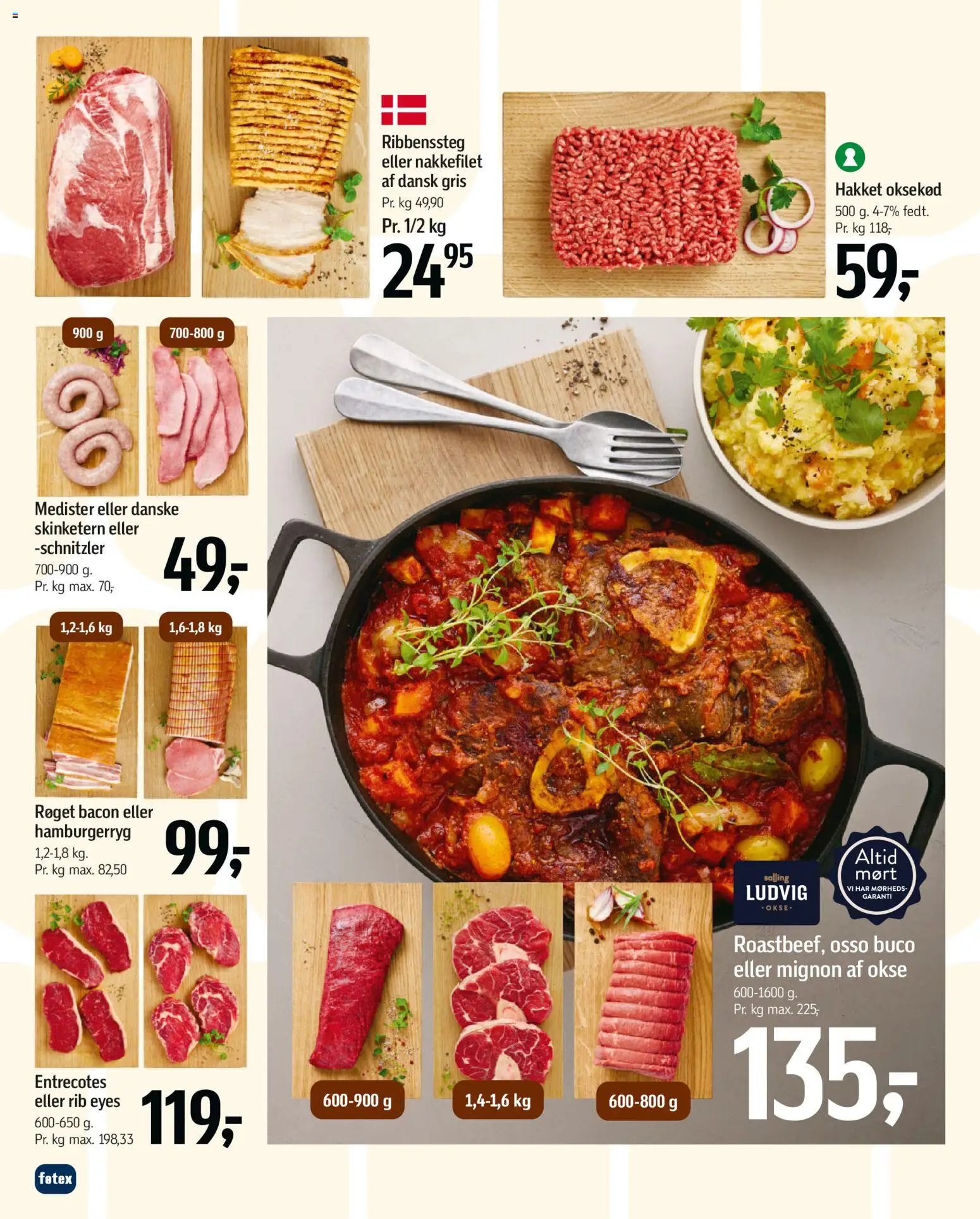 Føtex tilbudsavis – gyldig fra 16.01.2026 | Side: 23 | Produkter: Oksekød, Schnitzler, Nakkefilet, Bacon
