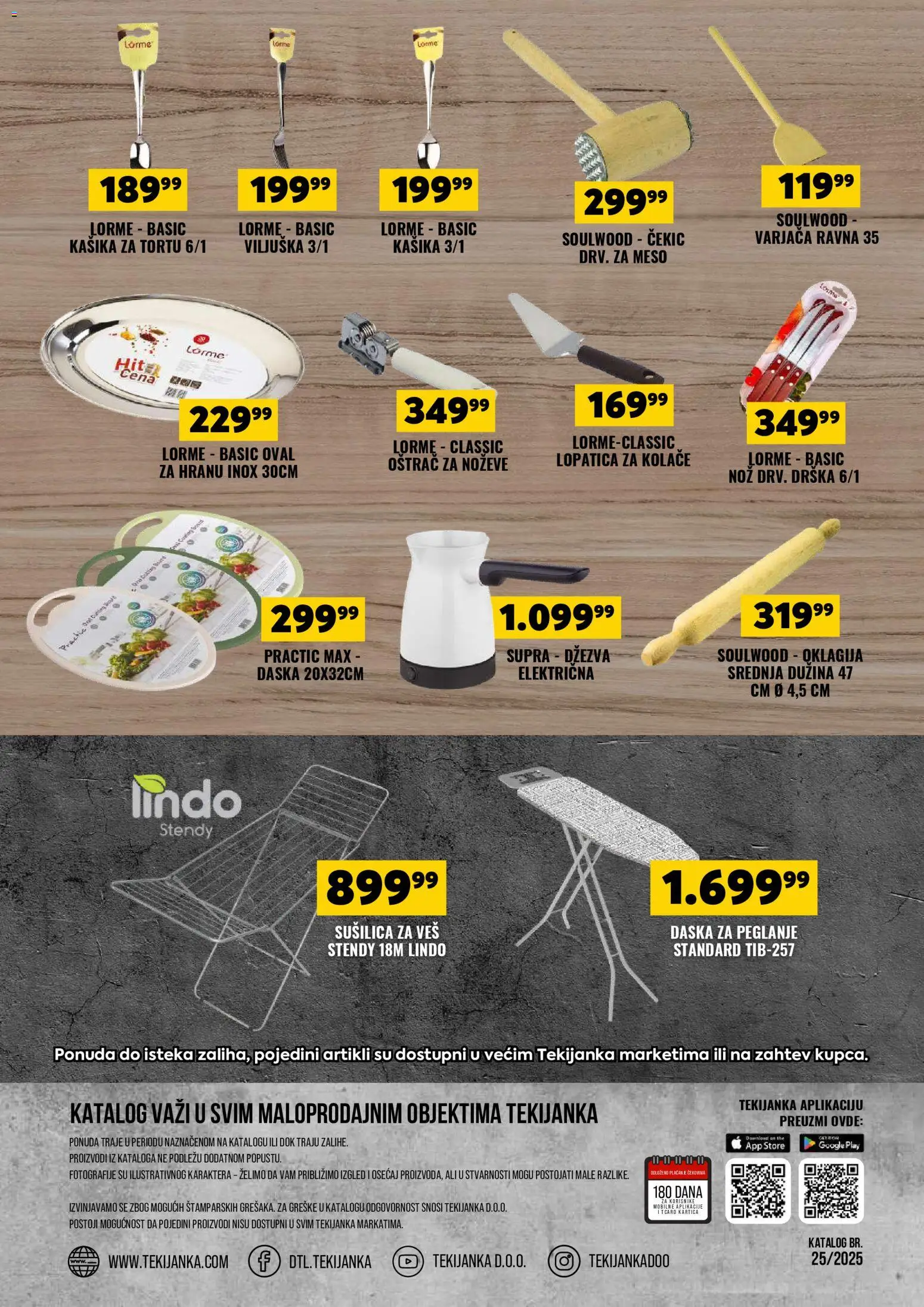 Tekijanka katalog - važi od 03.12.2025 | Strana: 16 | Proizvode: Nož, Čekić, Daska za peglanje, Džezva