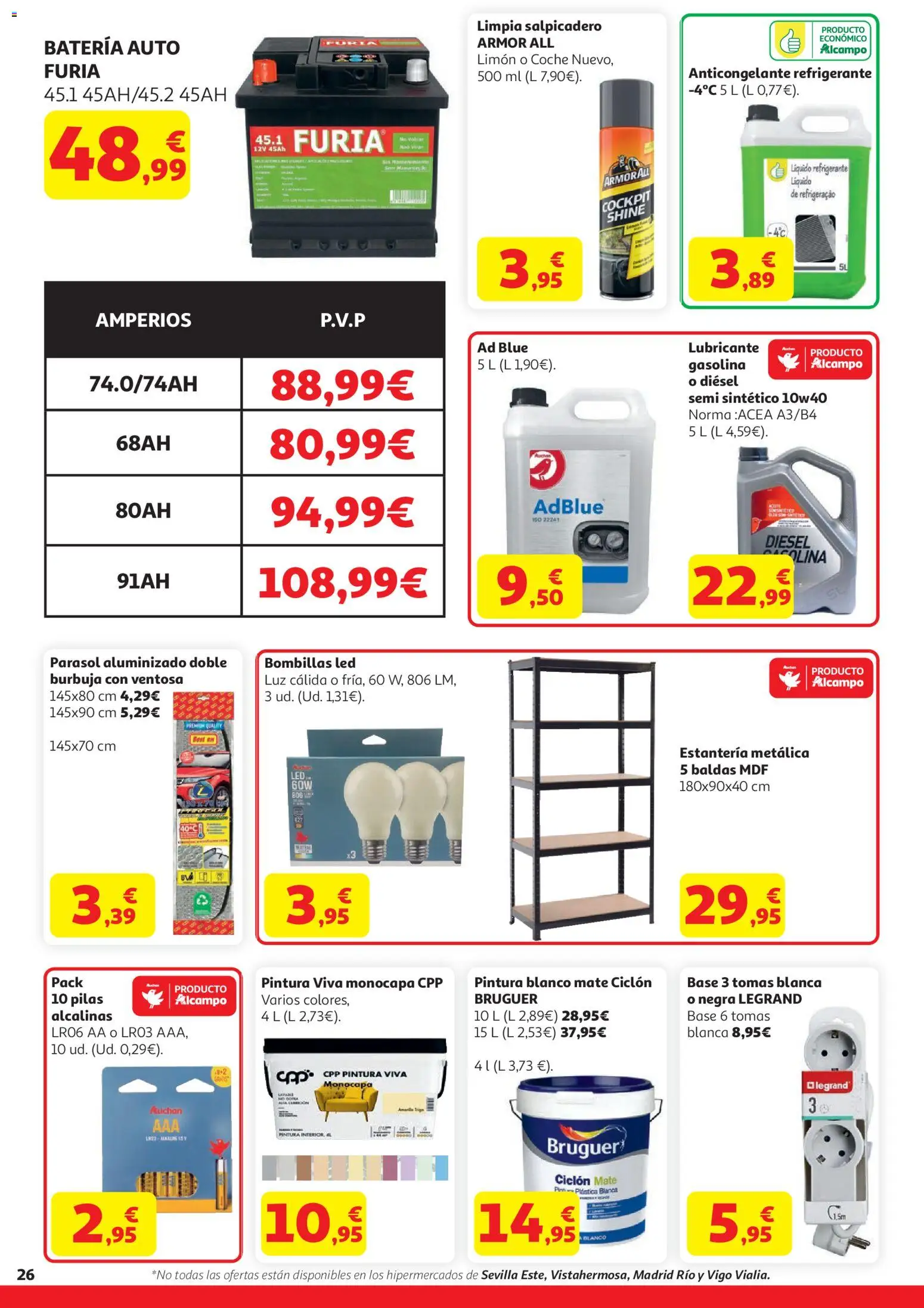 Alcampo HG Nacional Cat │ válido desde el 21.04.2026 | Página: 26 | Productos: Noodles αυγού, Batería