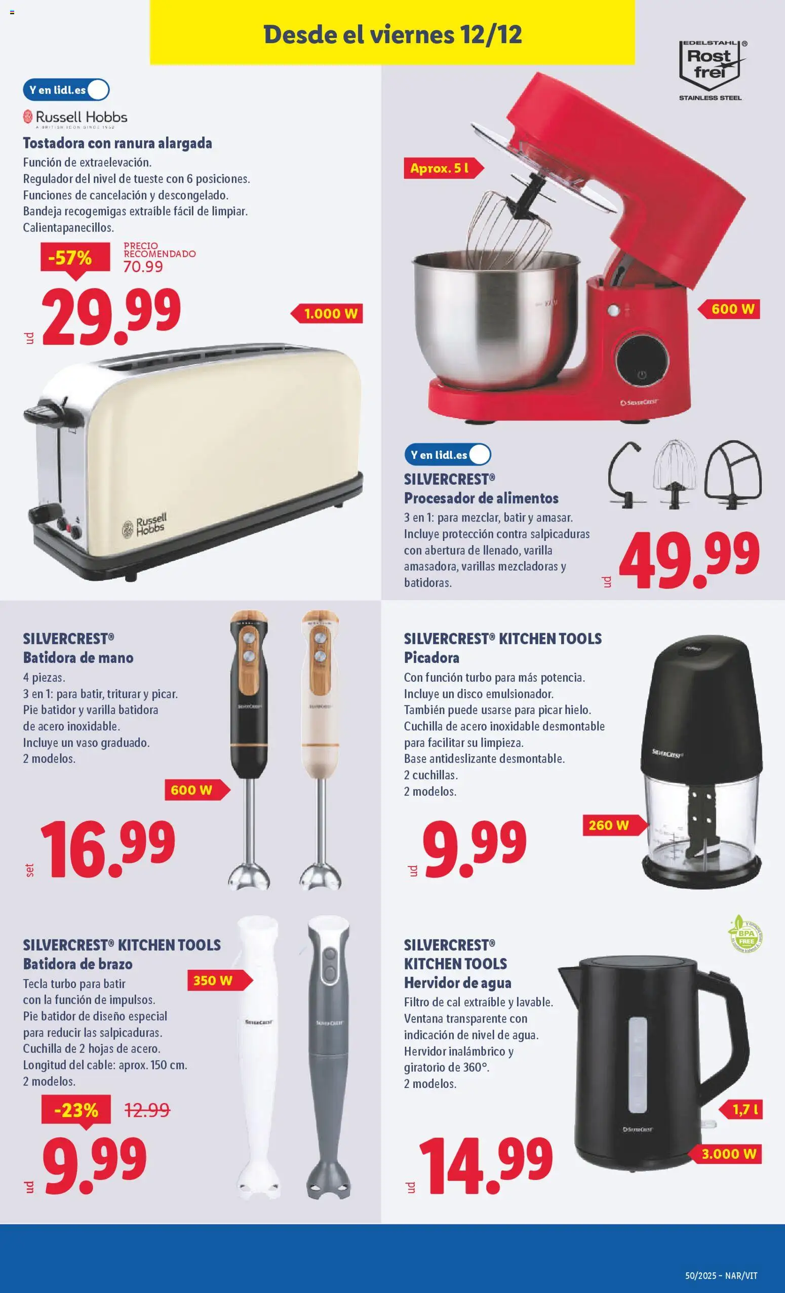 Lidl folleto de bazar │ válido desde el 08.12.2025 | Página: 27 | Productos: Cable, Disco, Batidora, Κούβα