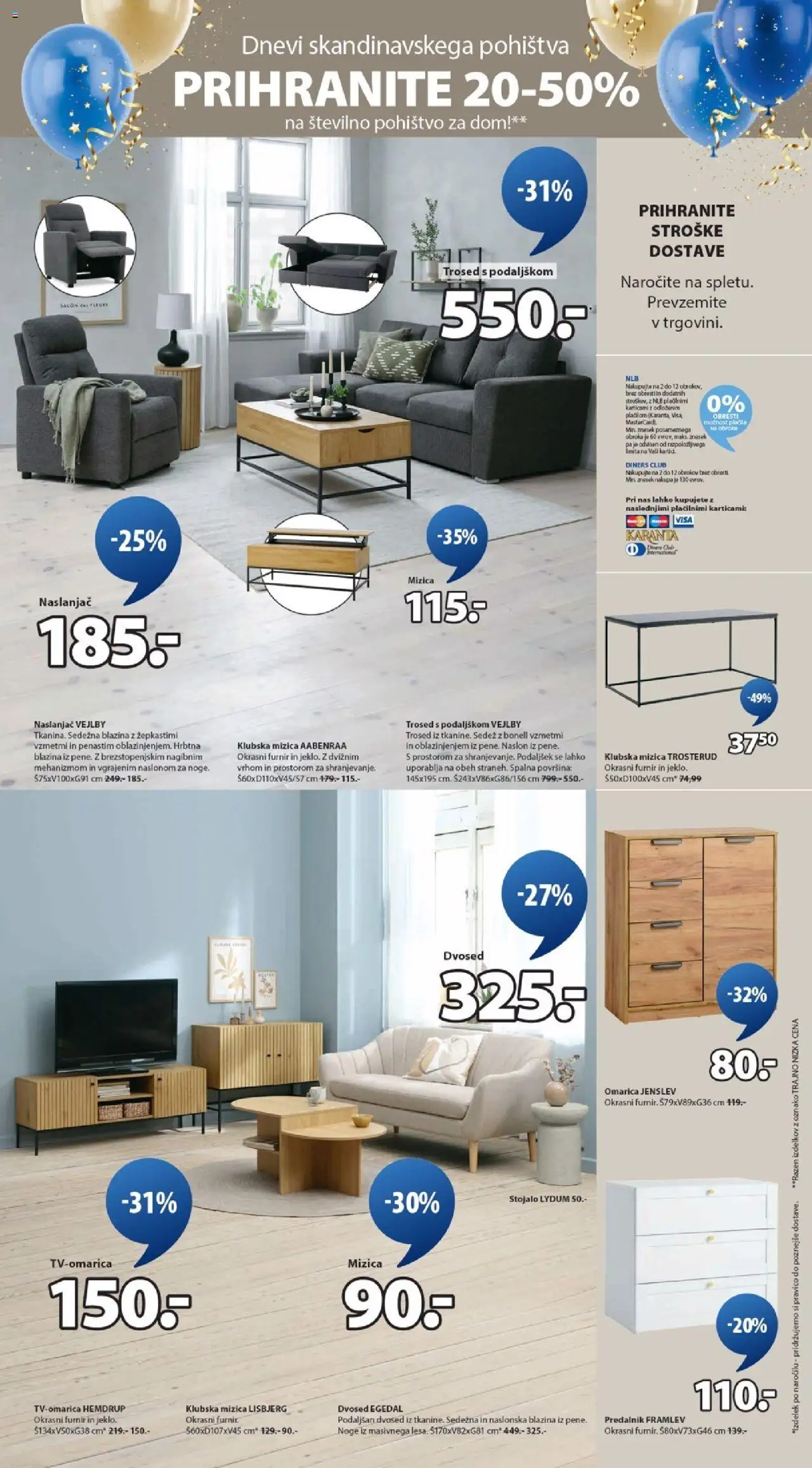 Novi JYSK katalog ponudbe – veljaven od 15.10.2025 | Stran: 5 | Izdelki: Trosed, Dvosed, Blazina, Omarica