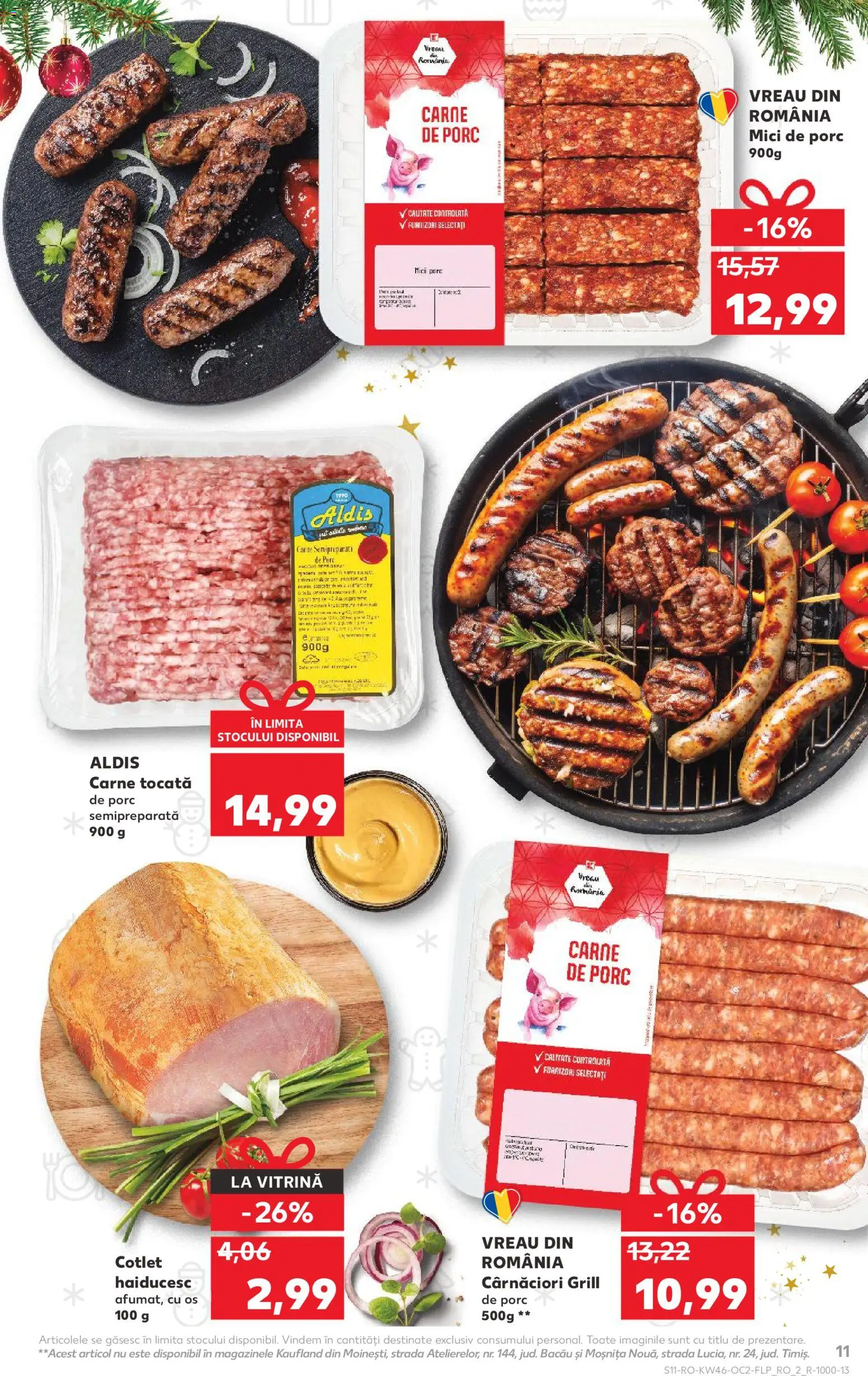 Noul catalog Kaufland – valabil de la 12.11.2025 | Pagină: 11 | Produse: Grill, Vitrină, Mici, Carne tocată