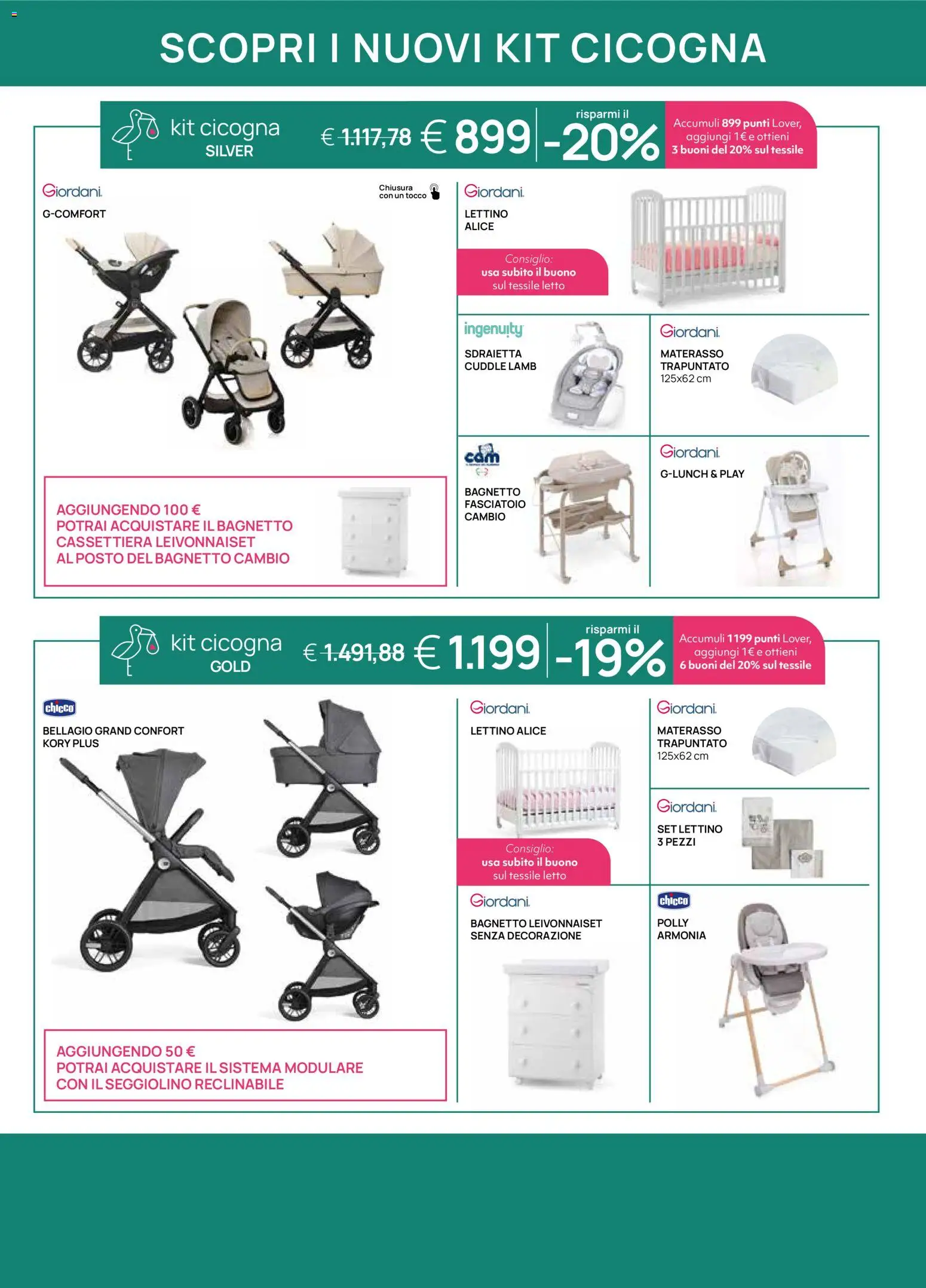 Volantino Prenatal del 17.04.2026 | Pagina: 32 | Prodotti: Lettino, Letto, Materasso, Fasciatoio