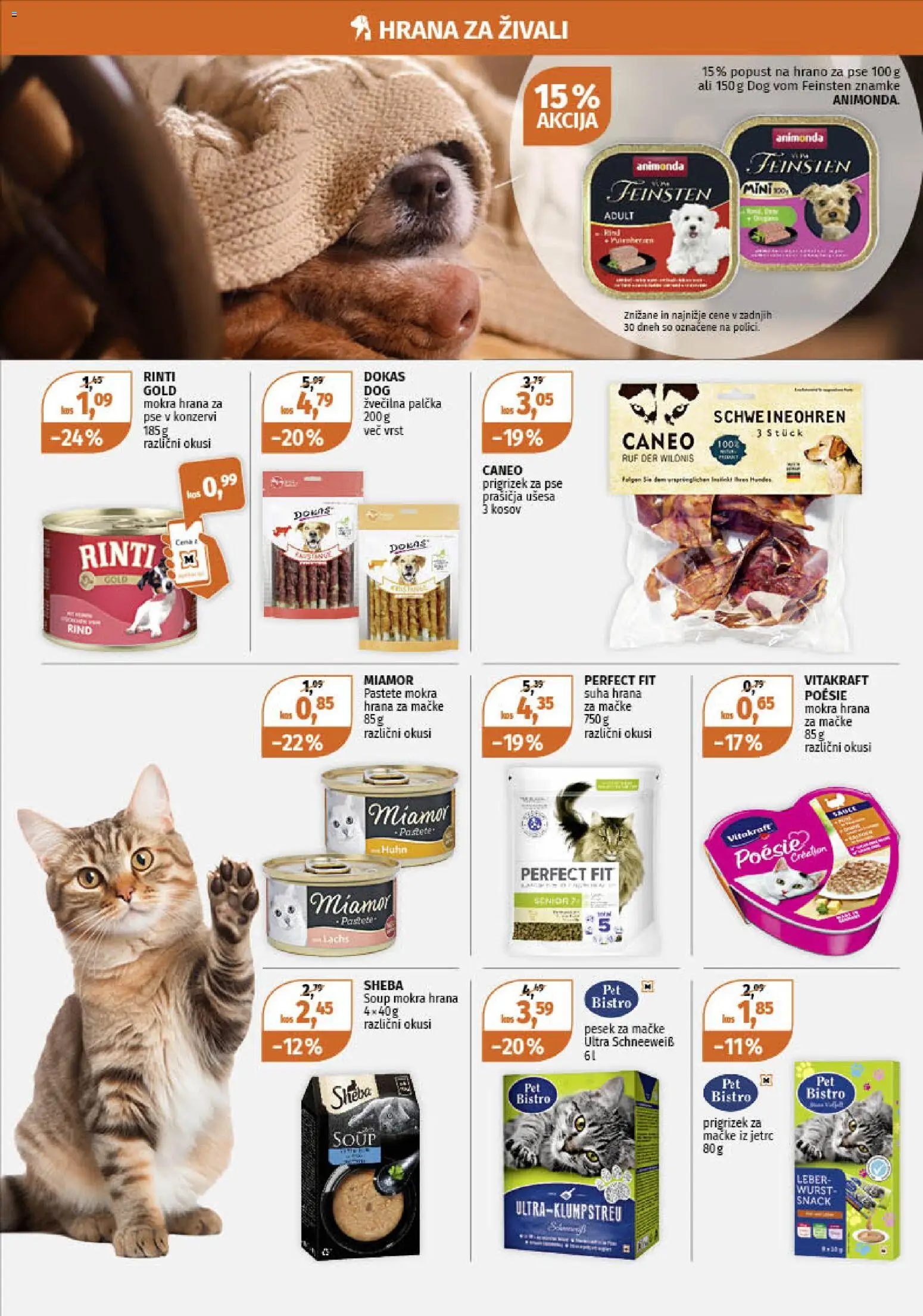 Novi Müller katalog ponudbe – veljaven od 15.12.2025 | Stran: 8 | Izdelki: Hrana za mačke, Hrana za pse