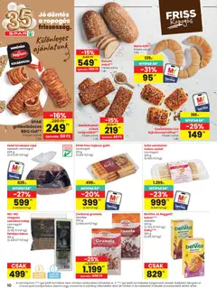 Spar akciós újság - amely érvényes a következő dátumtól: 23.04.2026 | Oldal: 10 | Termékek: Kovászos cipó, Kifli, Granola, Keksz