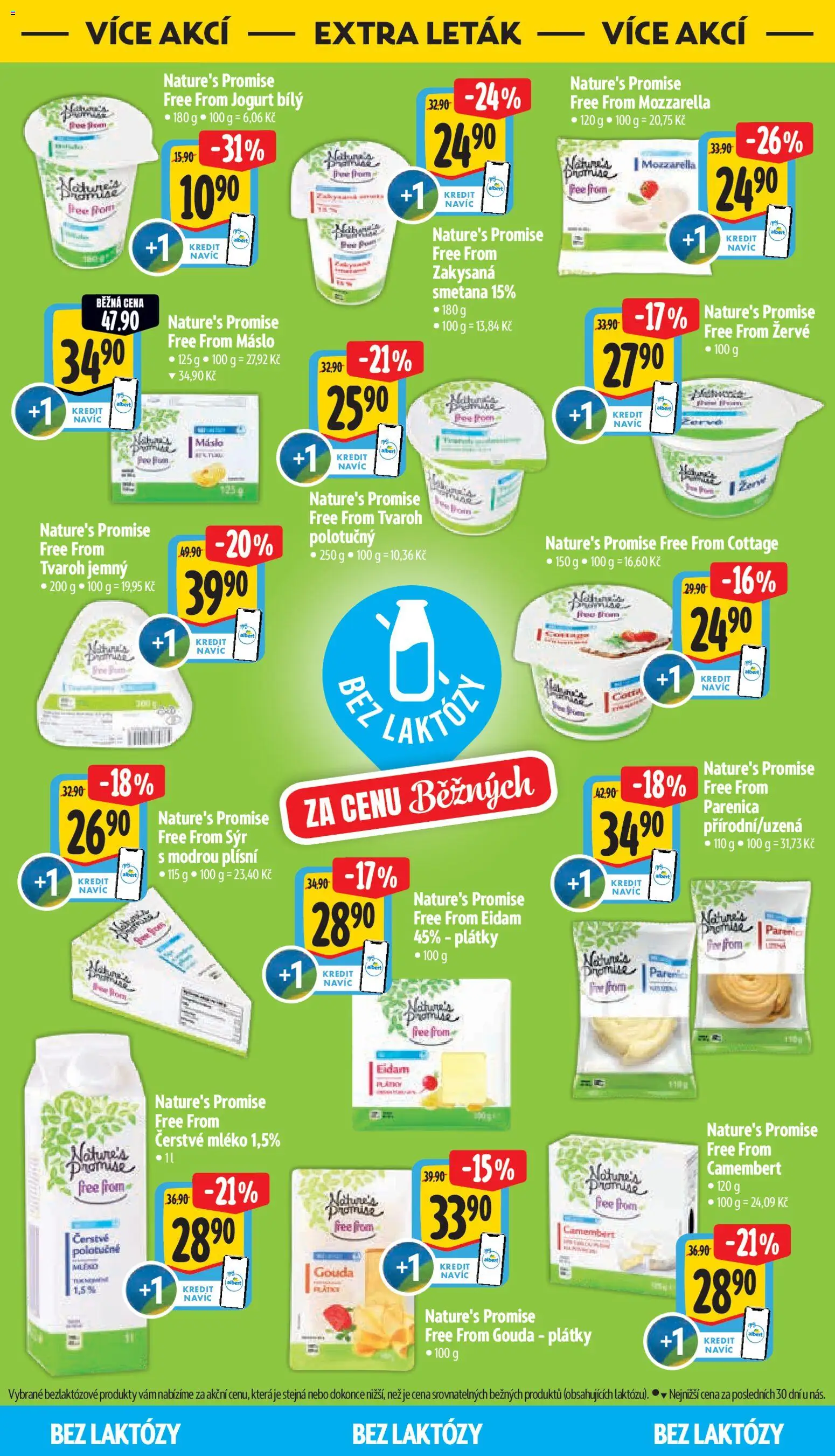 Albert leták - Supermarket od 29.04.2026 | Strana: 32 | Produkty: Smetana, Eidam, Mozzarella, Cottage