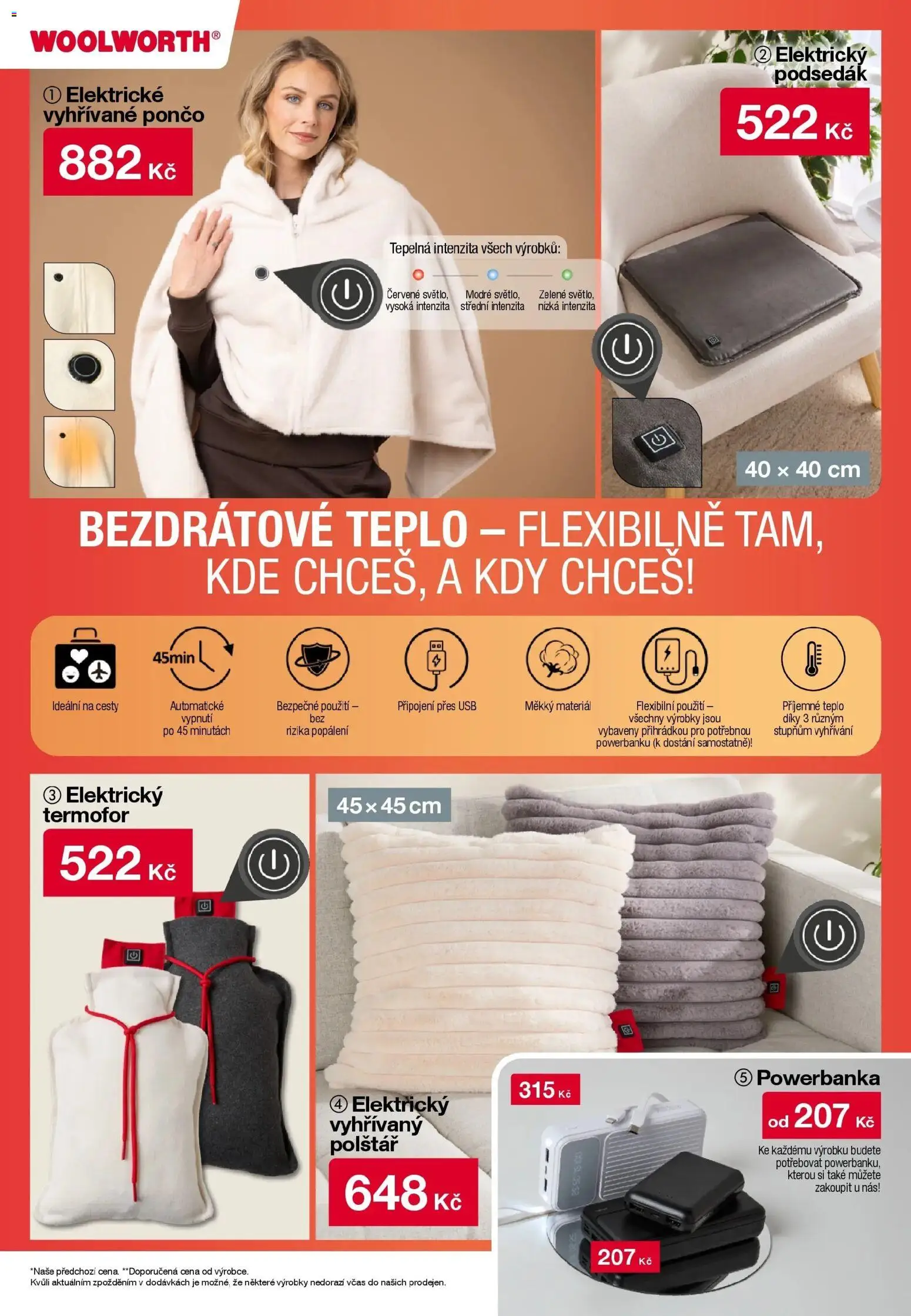 Woolworth leták - Jihlava, Znojmo, Příbram od 12.12.2025 | Strana: 10 | Produkty: Powerbanka, Termofor, Podsedák, Pončo