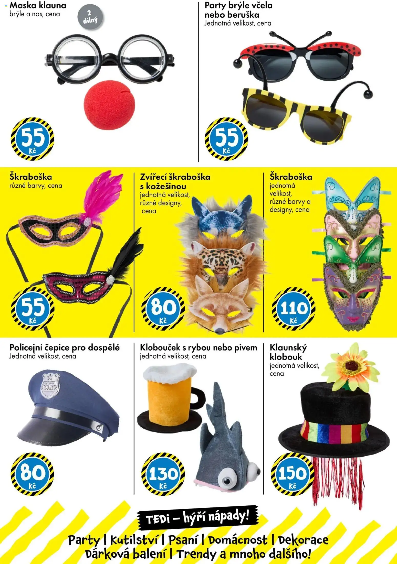 TEDi leták - Praha, Ostrava, Plzeň od 13.02.2026 | Strana: 5 | Produkty: Klobouk, Čepice, Barvy, Maska