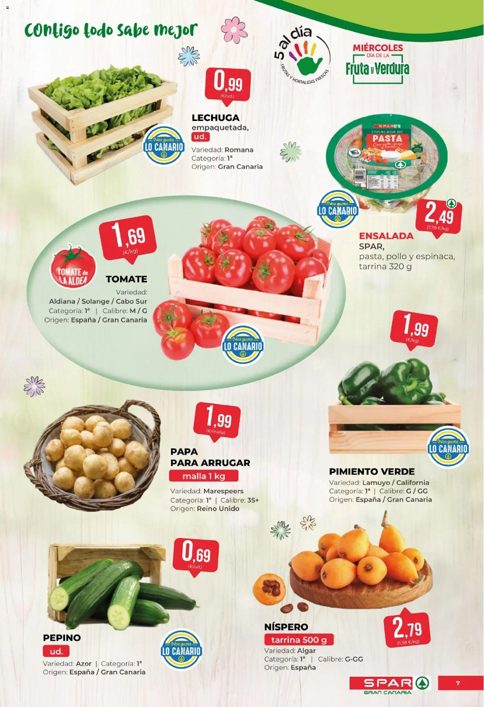 Spar folleto │ válido desde el 17.04.2026 | Página: 7 | Productos: Στιγμιαίος καφές, Pasta, Κάδος απορρυμάτων, Ensalada