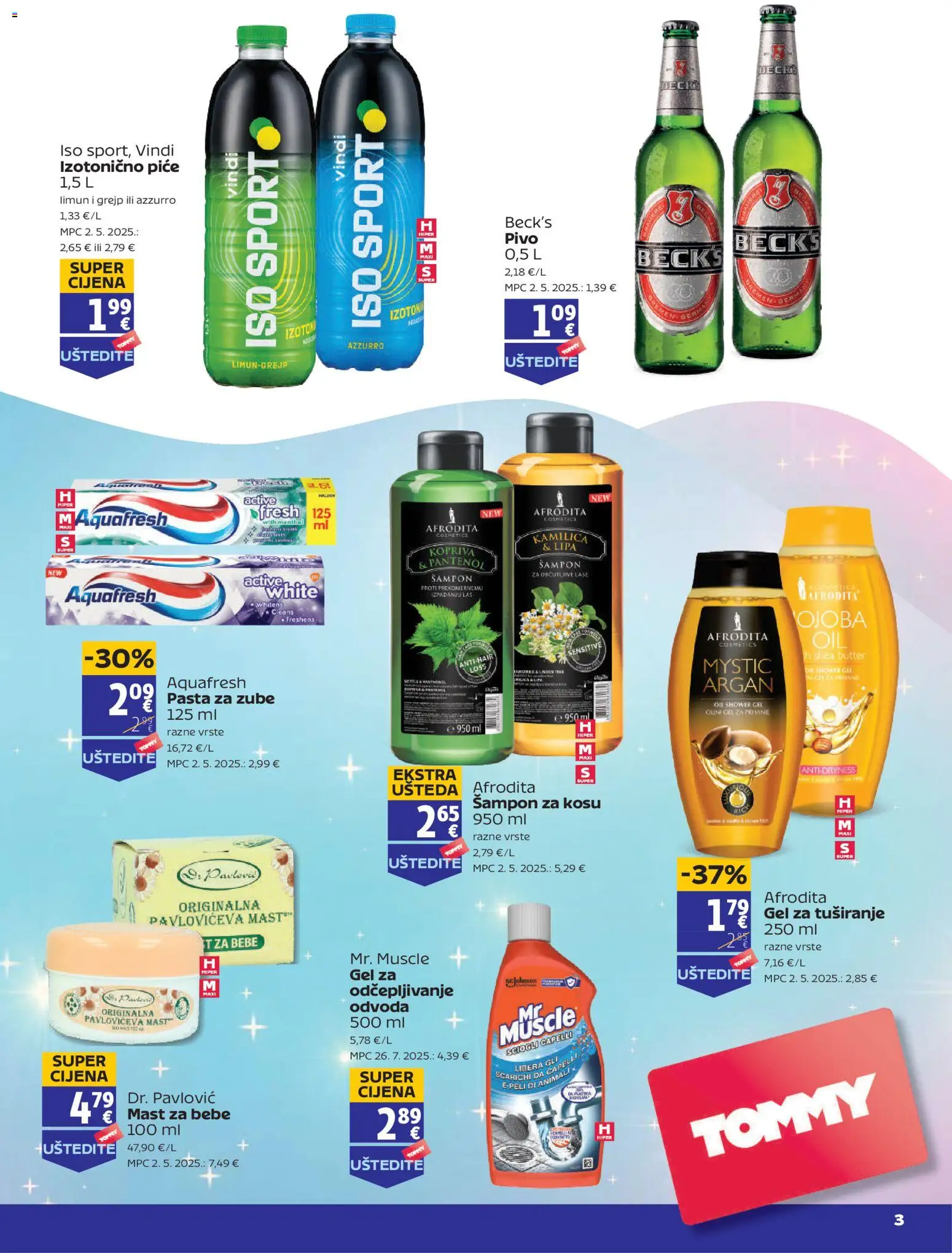Tommy katalog | vrijedi od 12.03.2026 | Stranica: 3 | Proizvodi: Šampon, Gel za tuširanje, Grejp, Limun