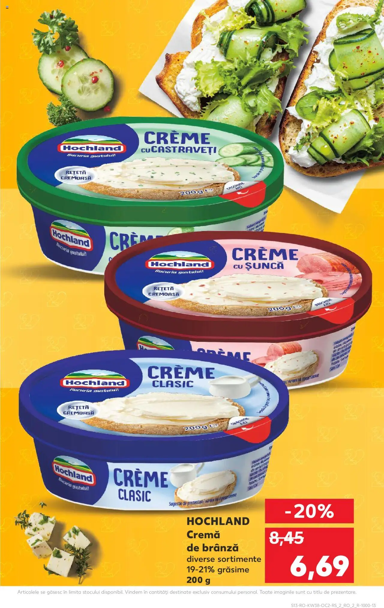 Noul catalog Kaufland – valabil de la 17.09.2025 | Pagină: 13 | Produse: Brânză, Cremă, Șuncă, Cremă de brânză
