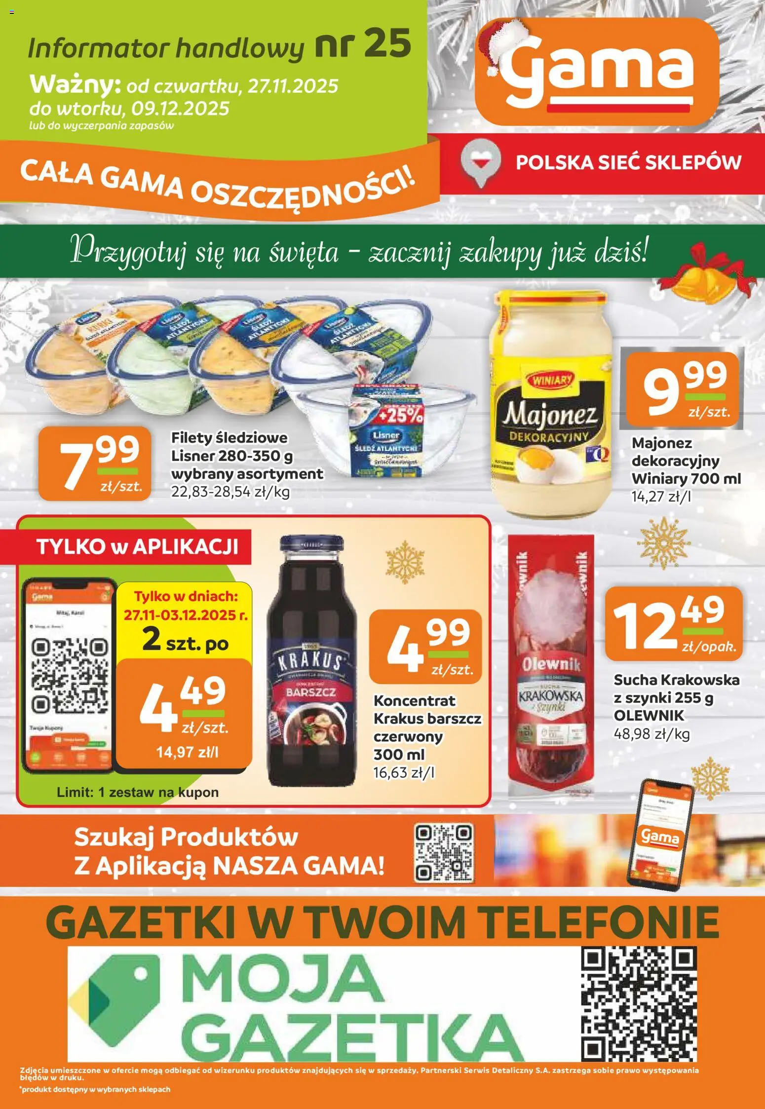 Gama Gazetka od 27.11.2025 | Strona: 16 | Produkty: Barszcz, Majonez