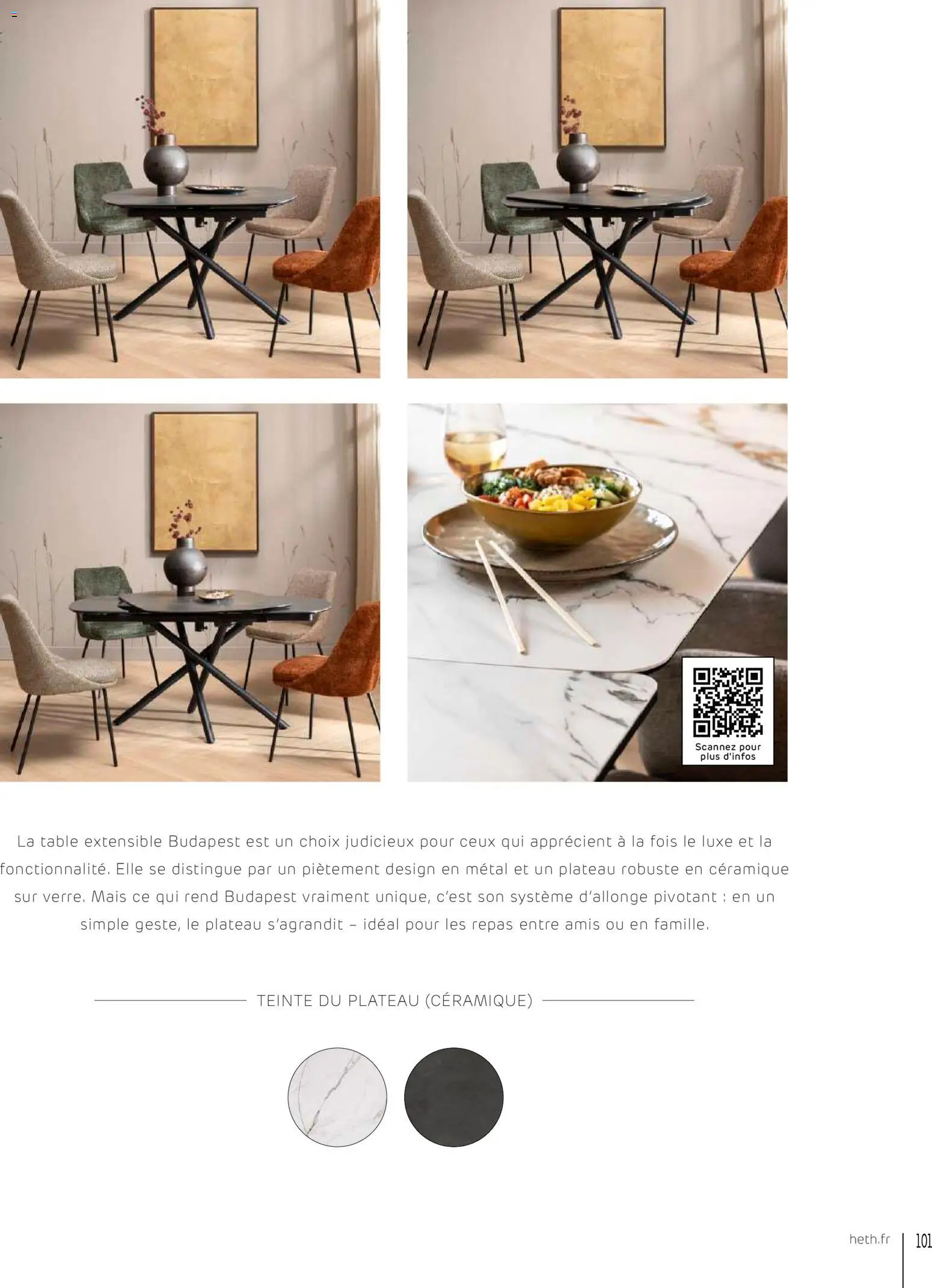 {H1} | Page: 101 | Produits: Plateau, Table extensible, Mais, Table