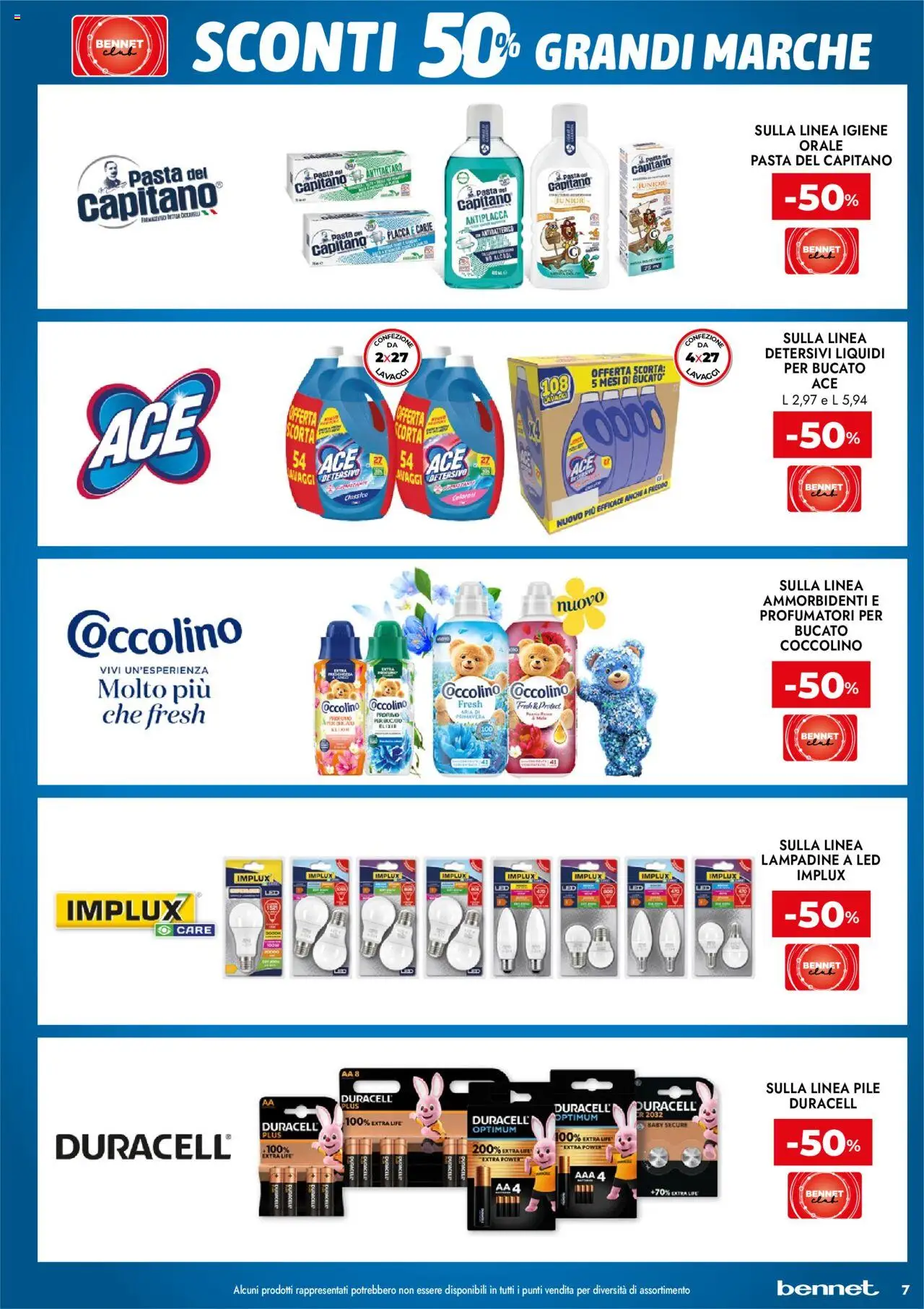 Volantino bennet del 11.09.2025 | Pagina: 7 | Prodotti: Pile, Pasta, Profumo