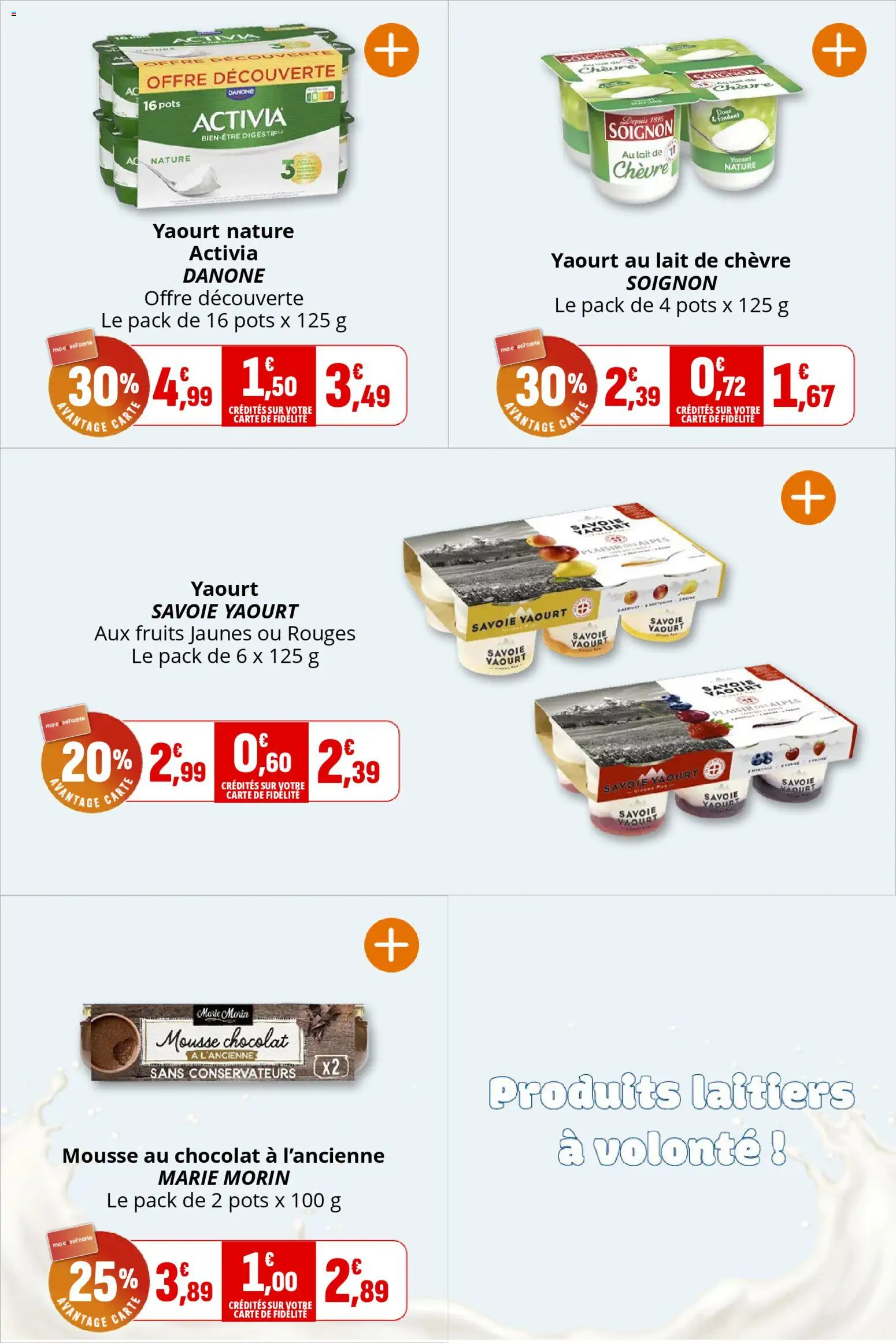 {H1} | Page: 13 | Produits: Mousse, Digestif, Lait, Chocolat